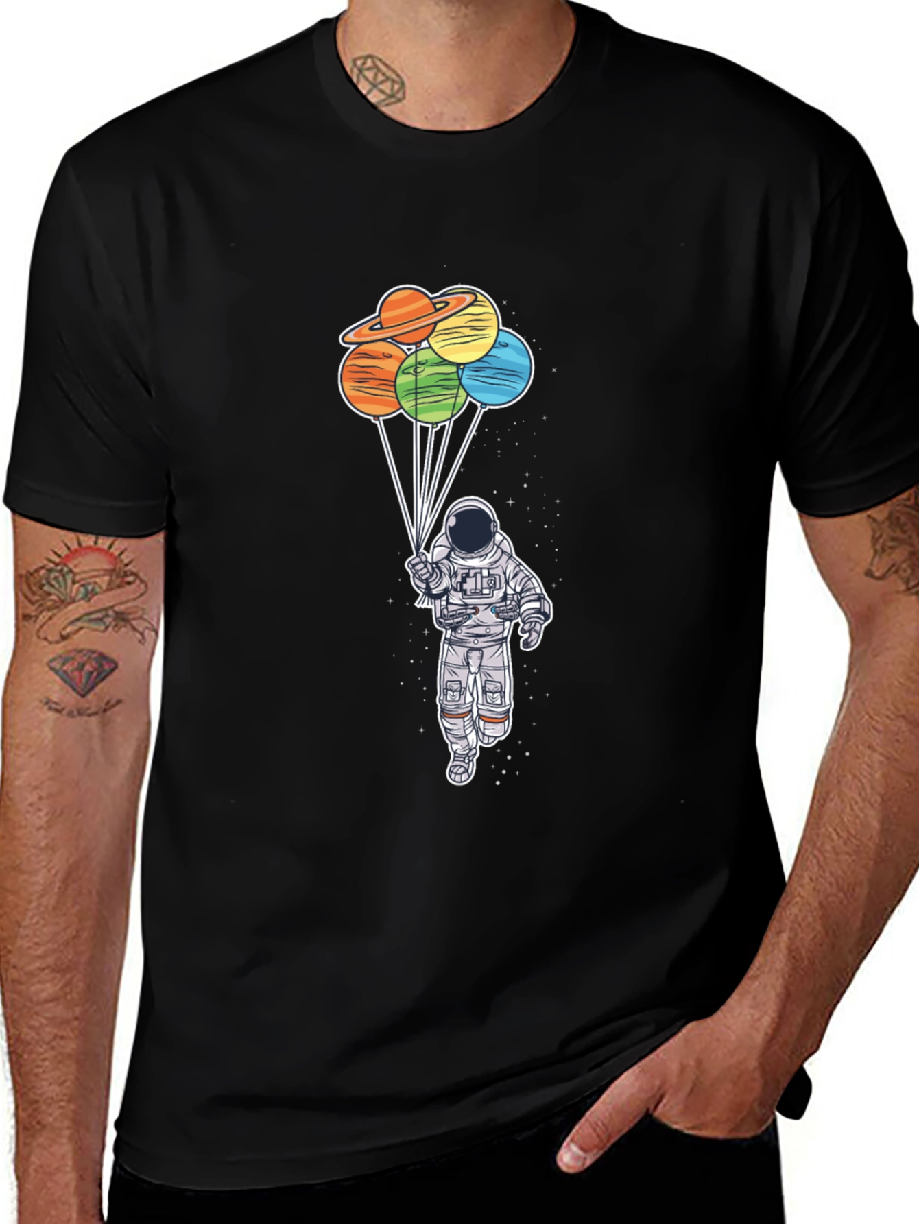 Astronaut Planet Balloon T-Shirt