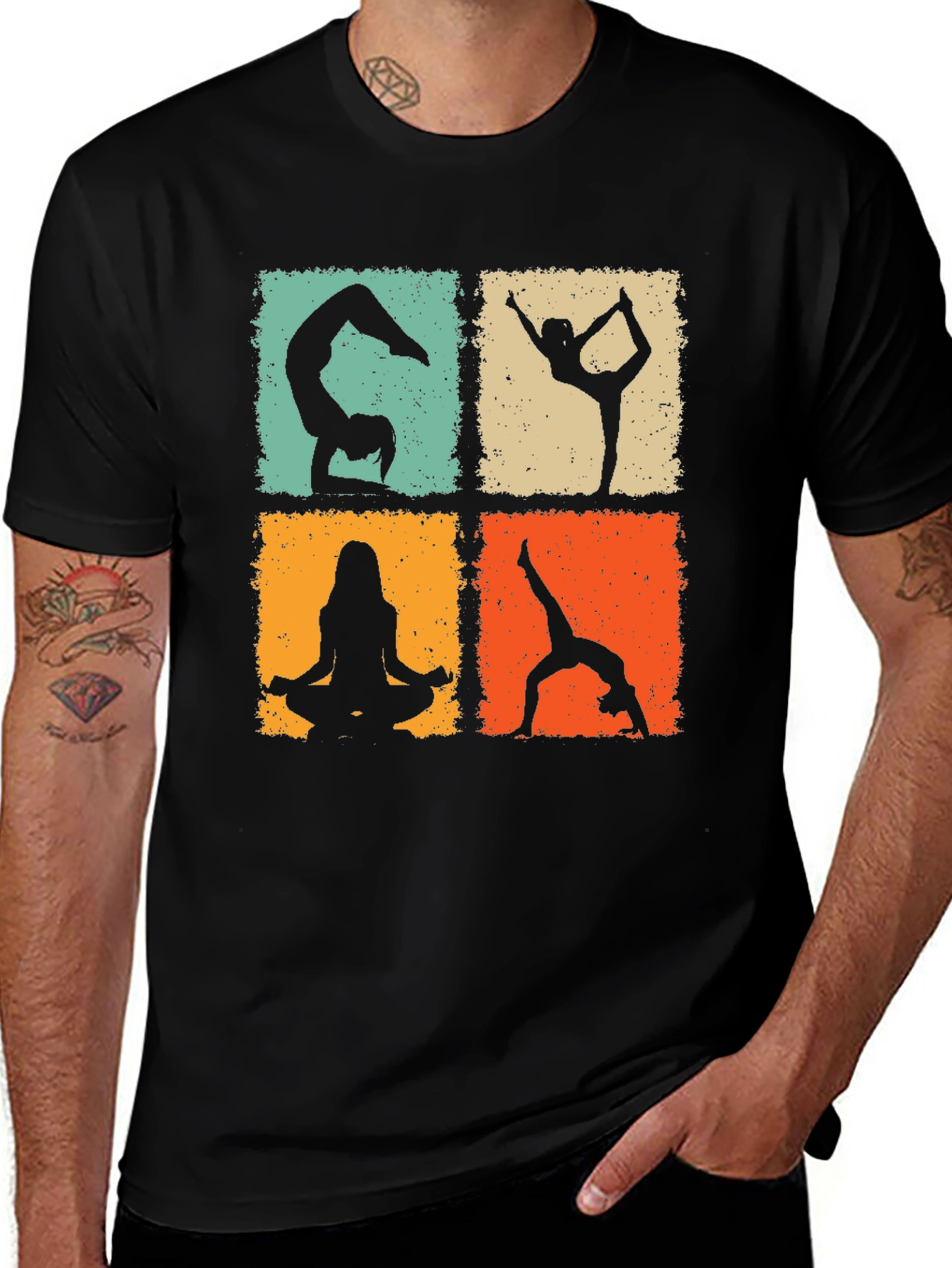 Variant 27 of Yoga Poses Graphic Tee - Trendy & Comfortable