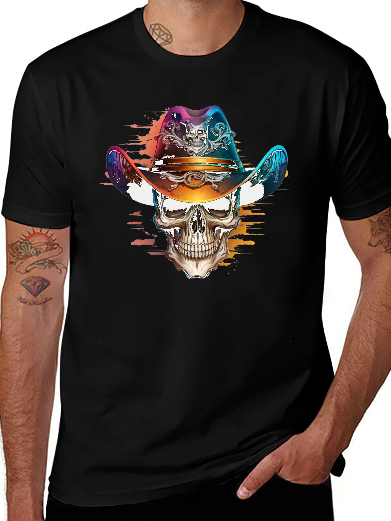 Variant 28 of Skull Cowboy Graphic Tee