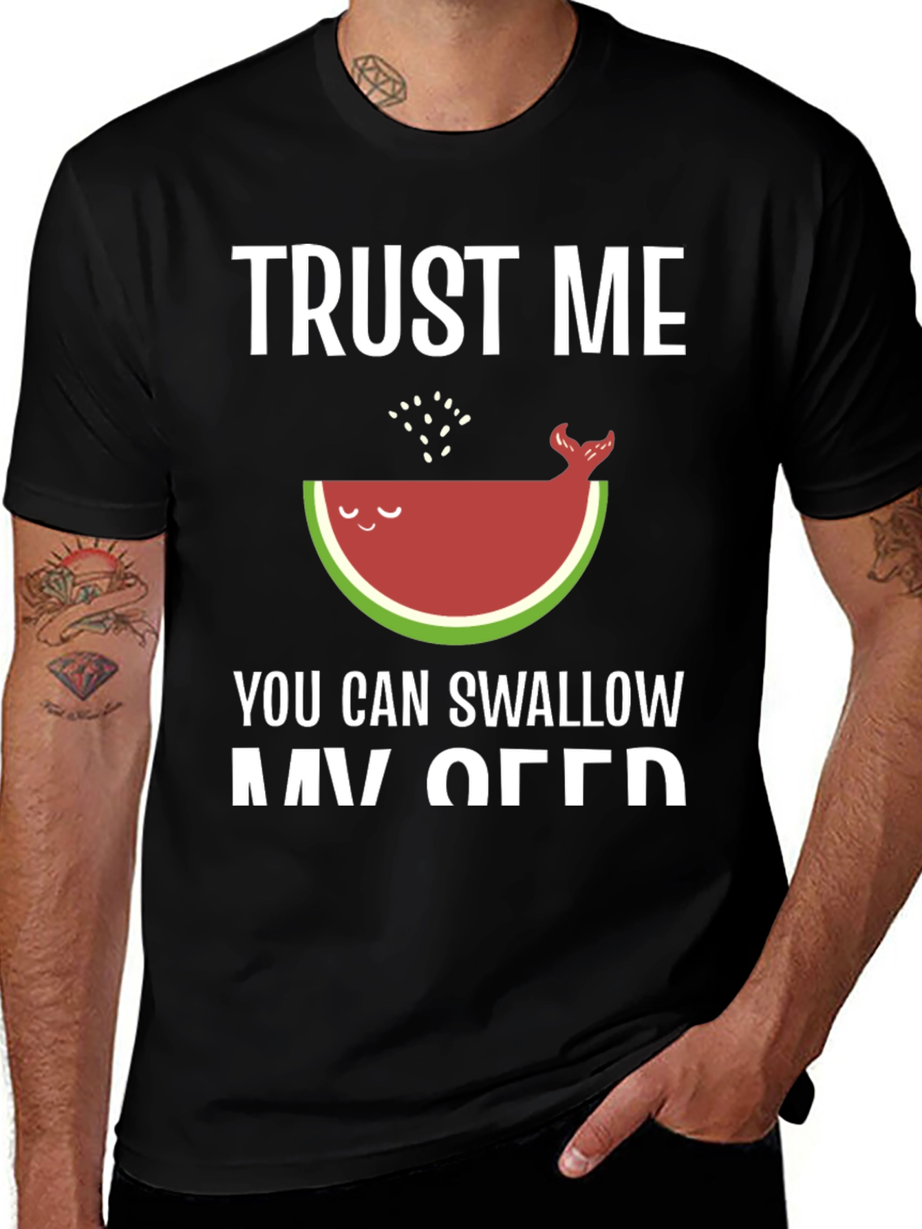 Variant 21 of Trust Me Watermelon Whale Funny T-Shirt