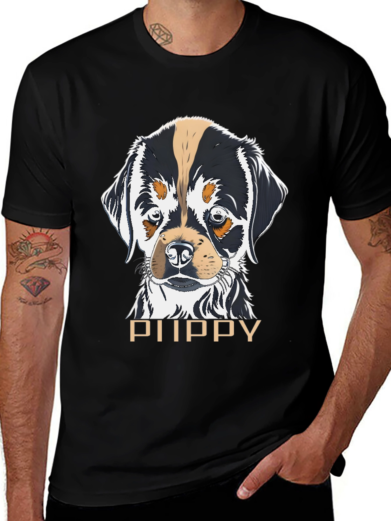 Variant 9 of Puppy Dog Graphic Print T-Shirt