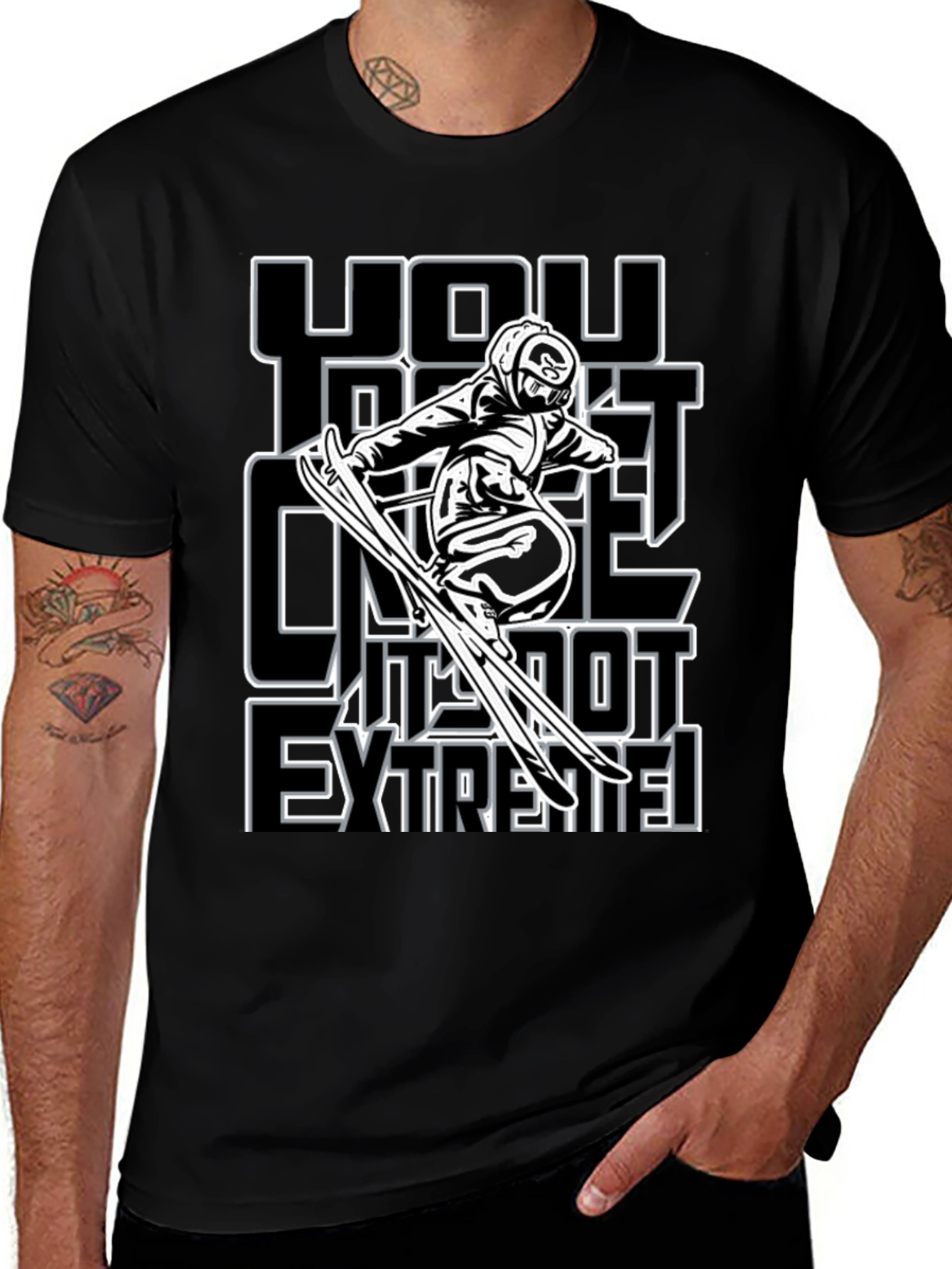 Variant 28 of Extreme Skiing Graphic T-Shirt