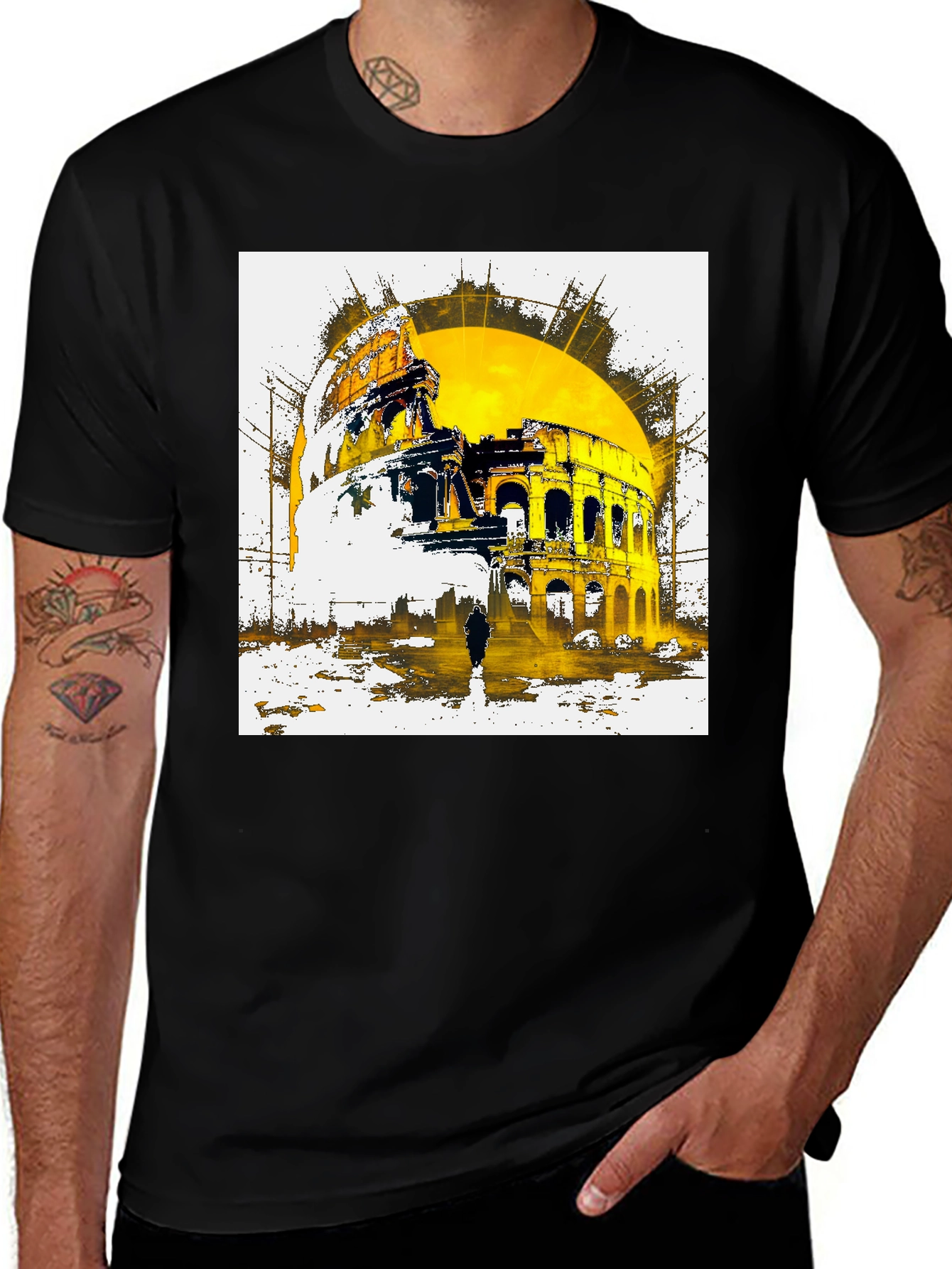 Colosseum Graphic Print Black T-Shirt
