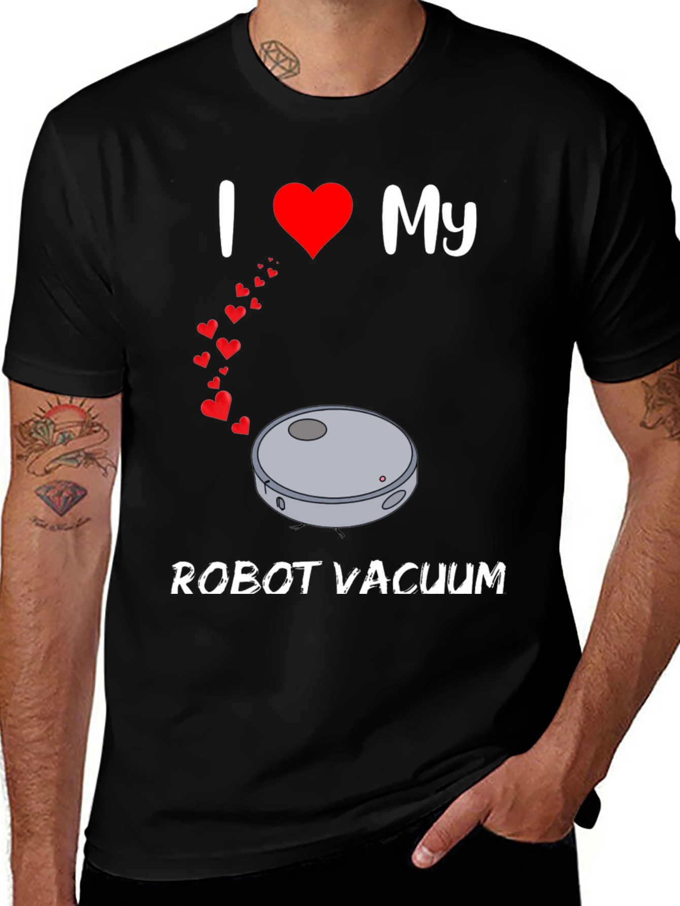 Variant 26 of I Love My Robot Vacuum T-Shirt
