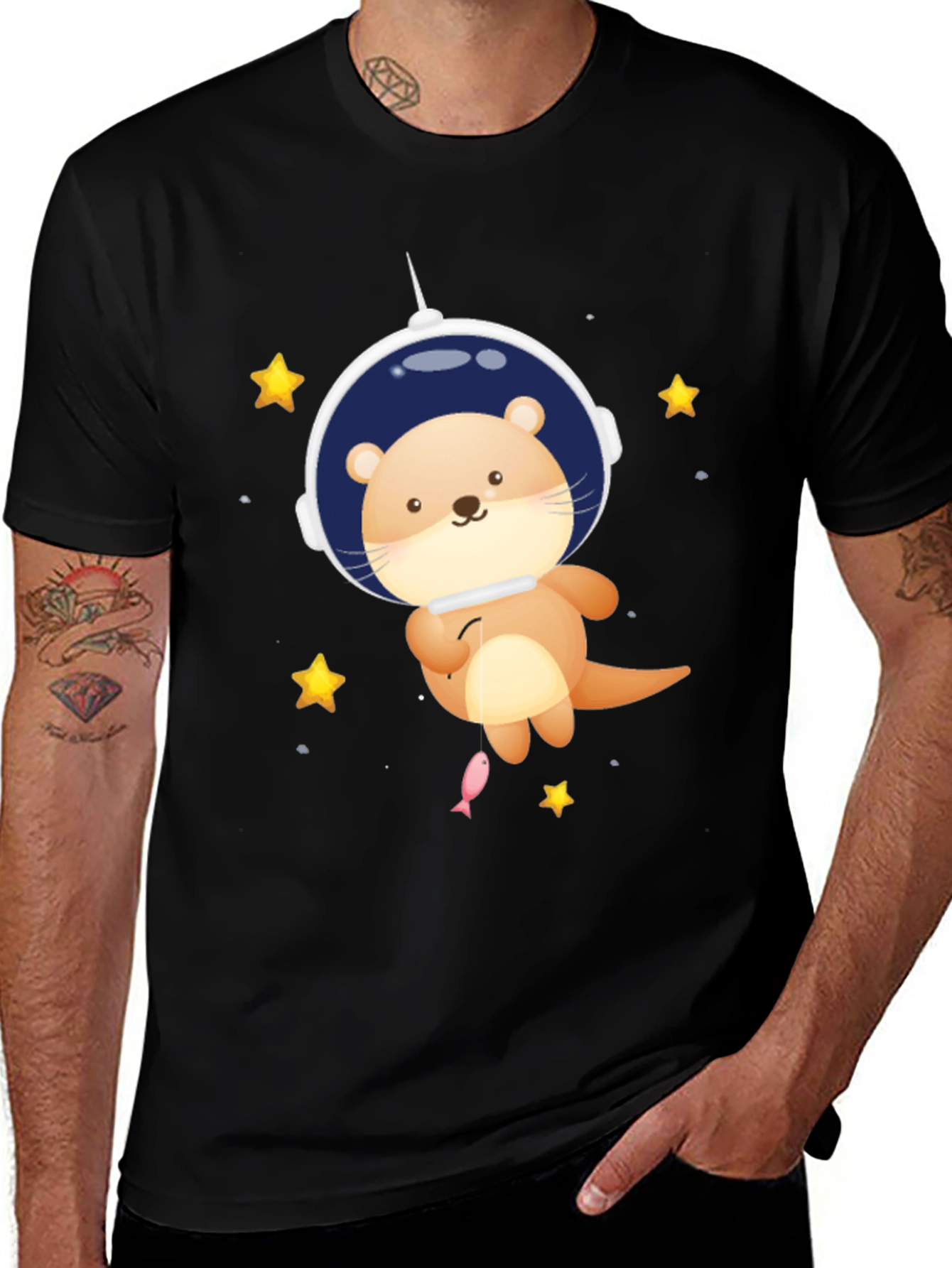 Variant 8 of Otter Astronaut Graphic Tee - Space Adventure T-Shirt