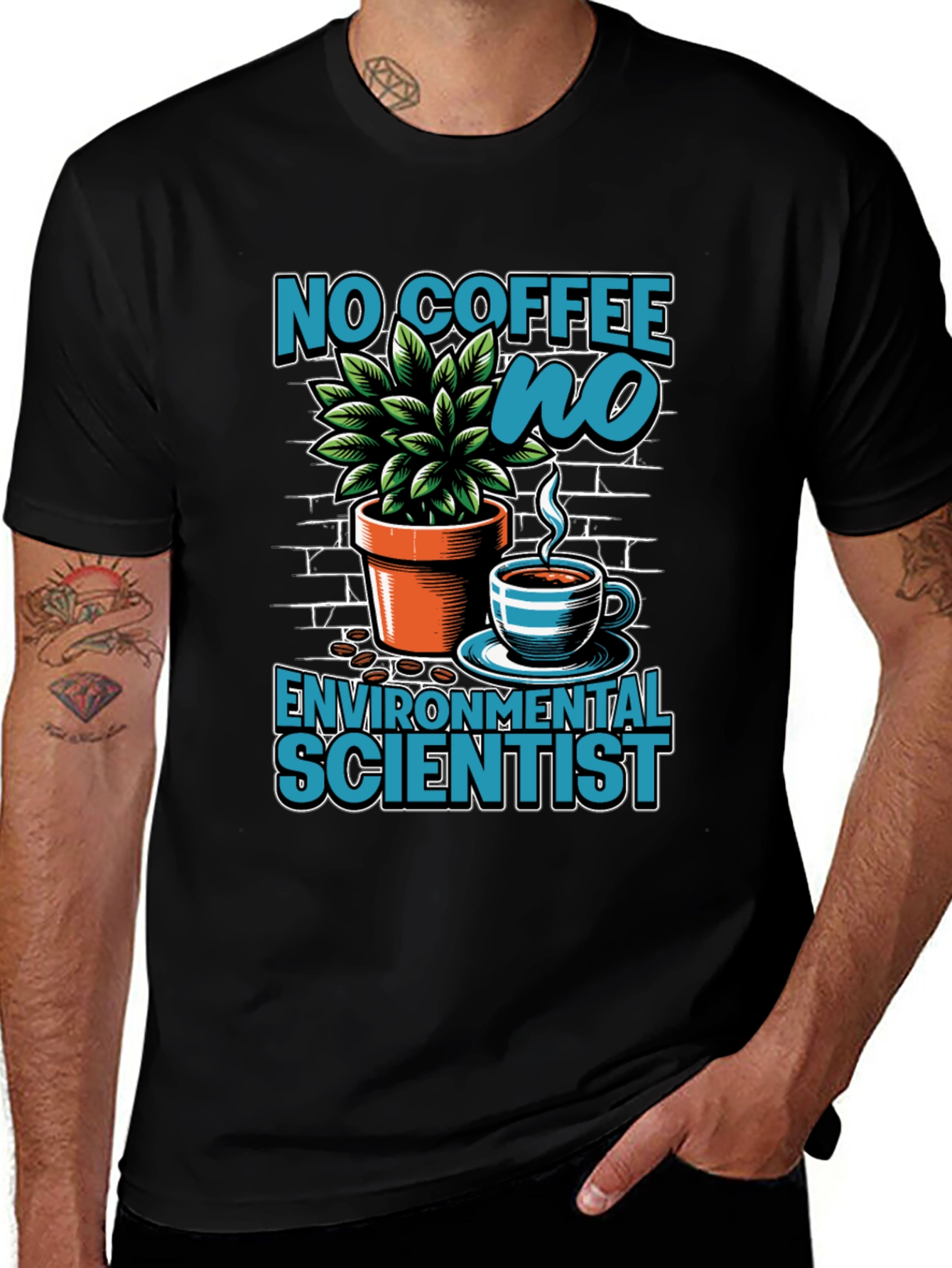 Variant 7 of No Coffee No Environmental Scientist T-Shirt