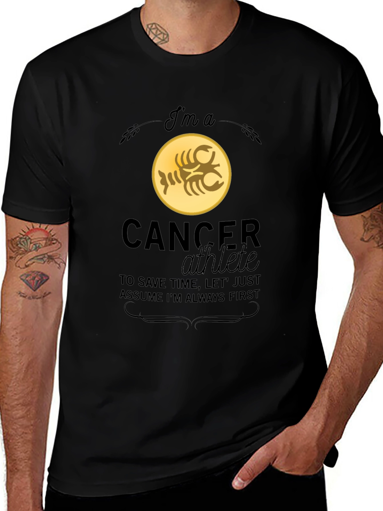 Cancer Athlete Zodiac T-Shirt