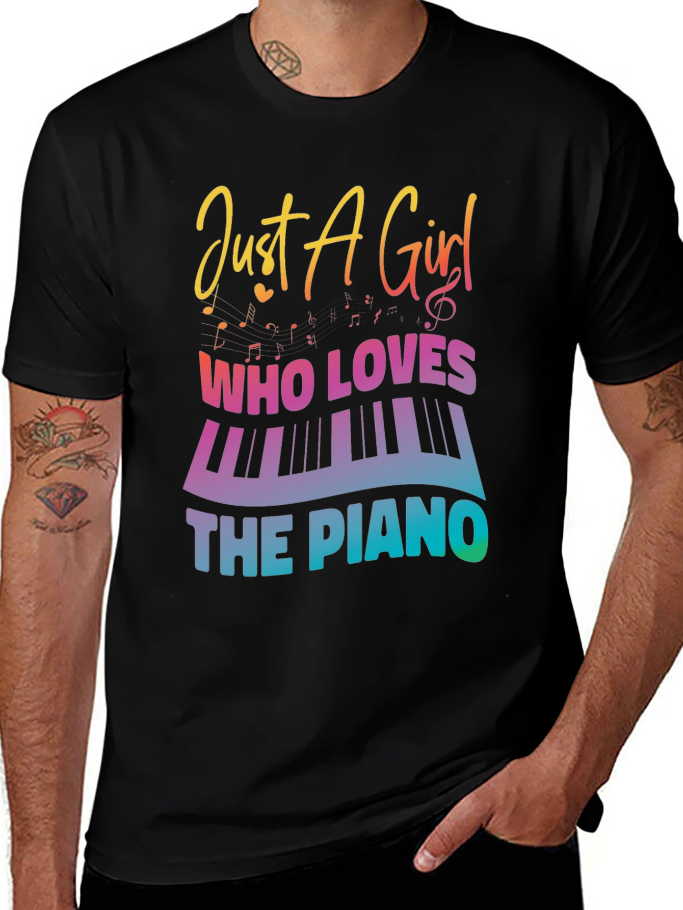 Variant 9 of Just a Girl Who Loves The Piano - Graphic Tee