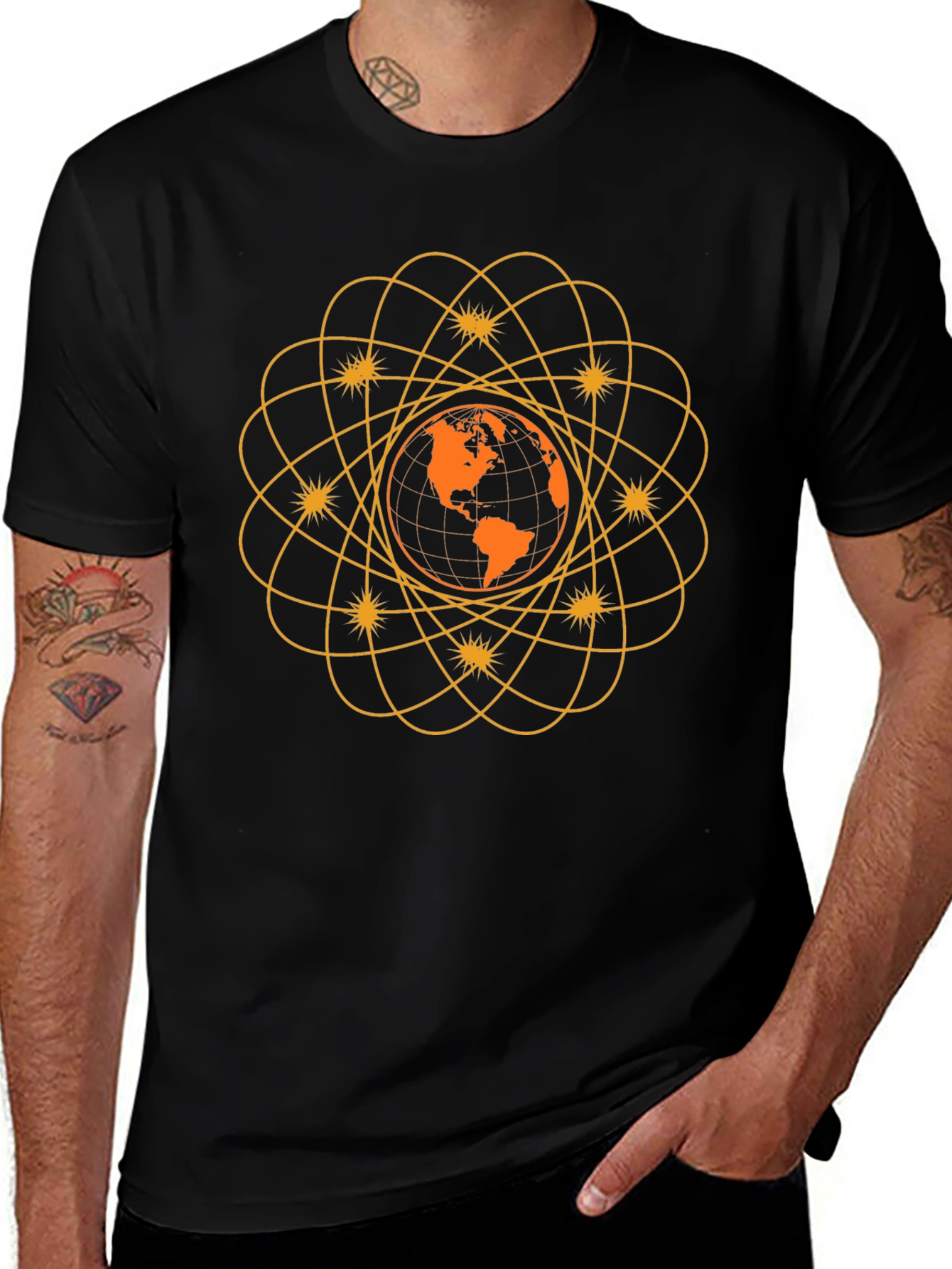 Variant 12 of Global Energy Graphic Tee - Stylish Black T-Shirt