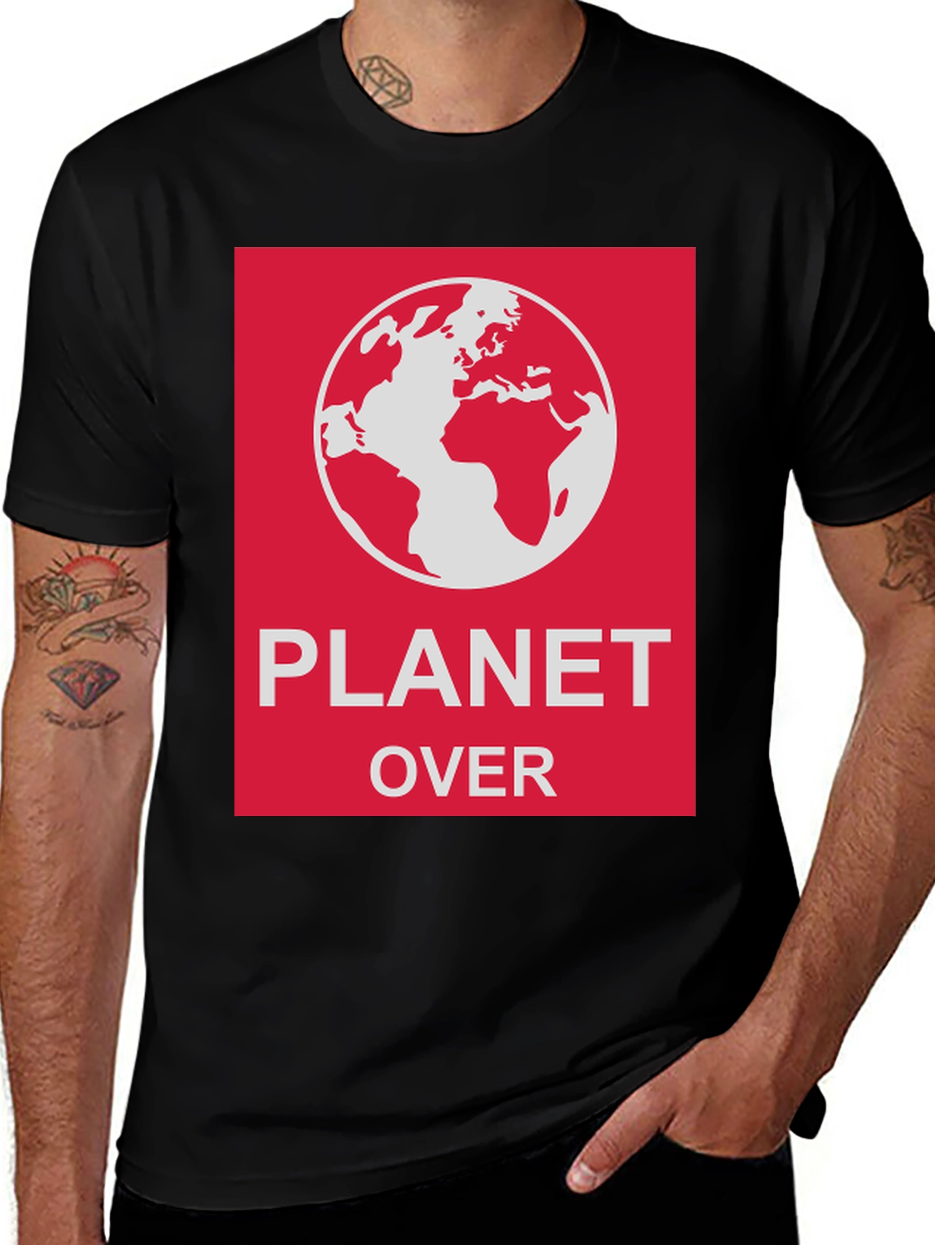 Planet Over T-Shirt - Graphic Tee for Environmental Awareness
