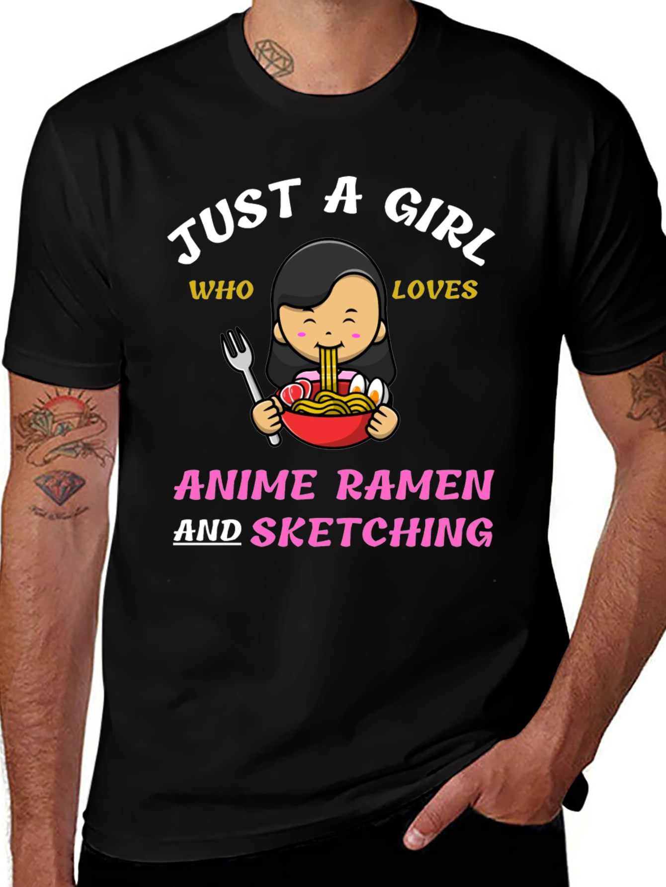 Variant 5 of Anime Ramen & Sketching T-Shirt