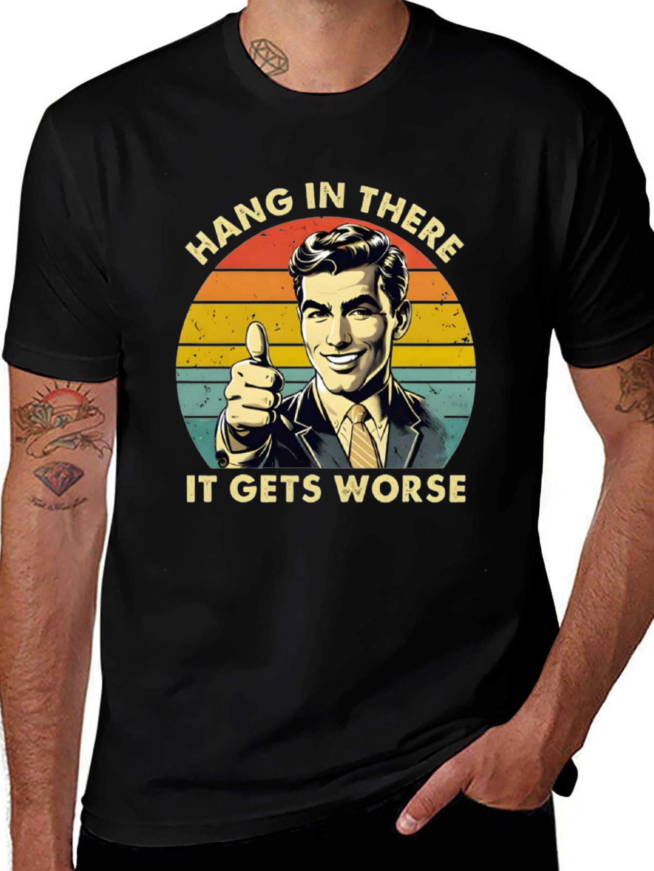Variant 4 of Hang In There T-Shirt - Retro Humor Tee
