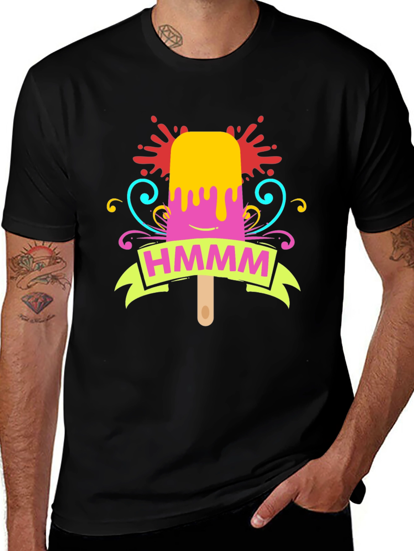 Variant 27 of Hmmm Popsicle Graphic Tee - Fun Summer Shirt