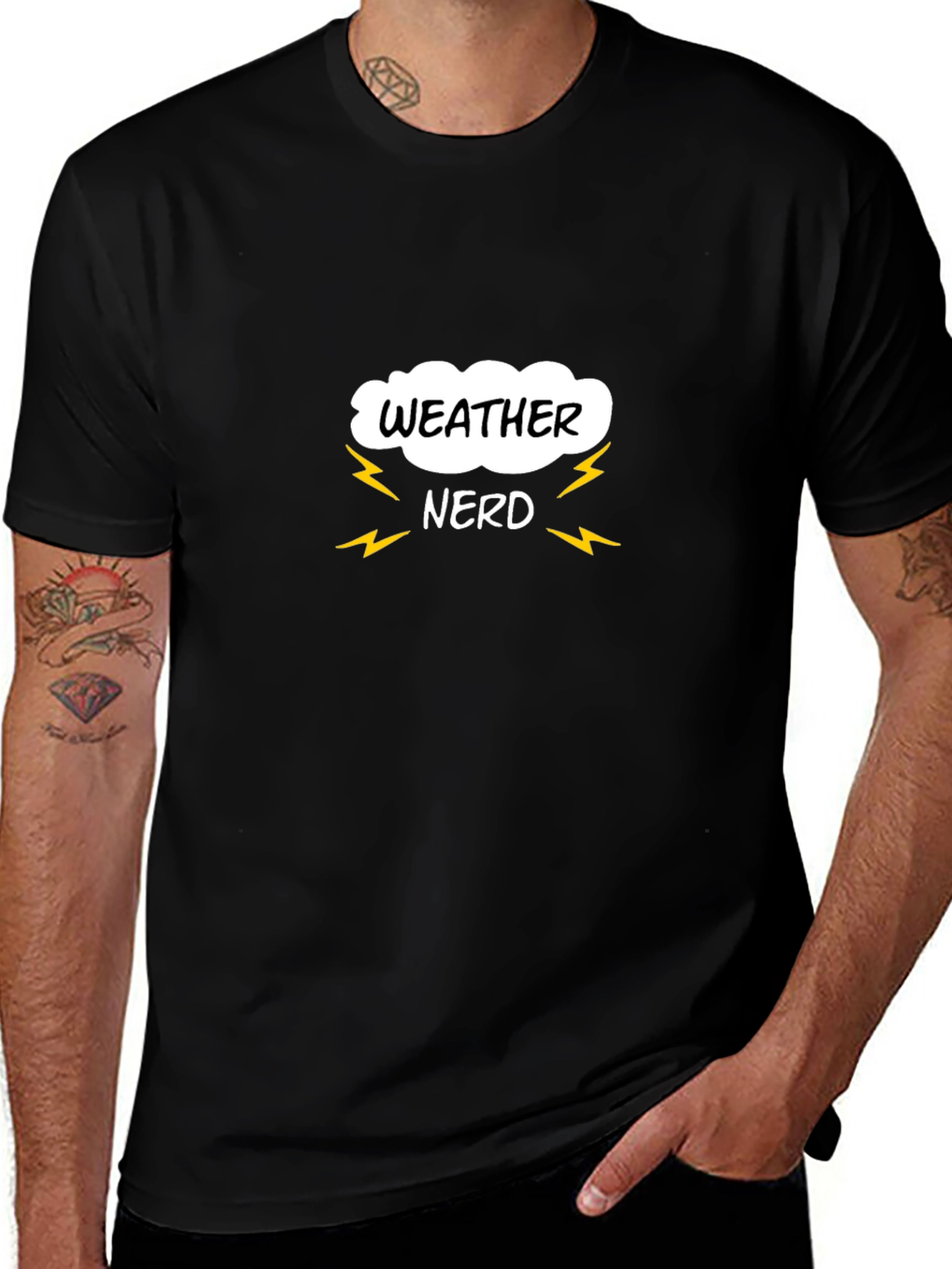 Variant 24 of Weather Nerd T-Shirt - Black Graphic Tee