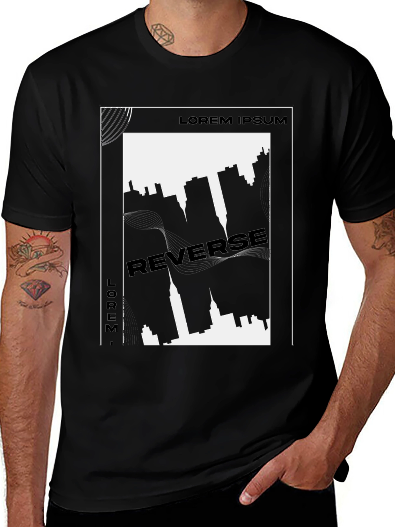 Variant 17 of Urban Reverse Print Graphic Tee