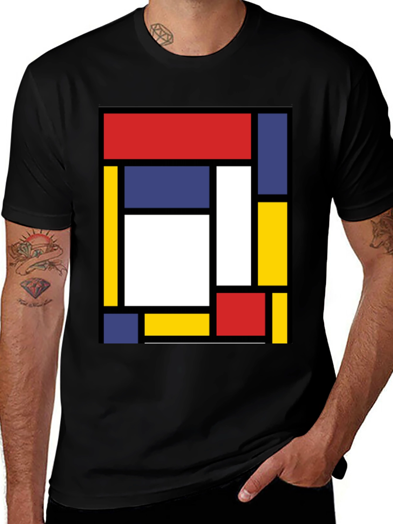 Modern Art Graphic Tee - Mondrian Style