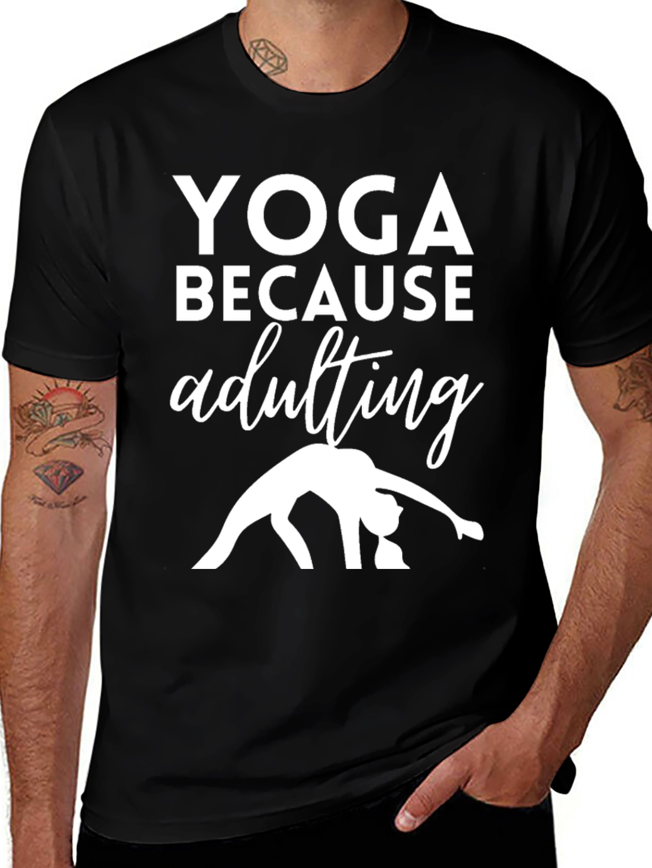 Variant 27 of Yoga Because Adulting Tee