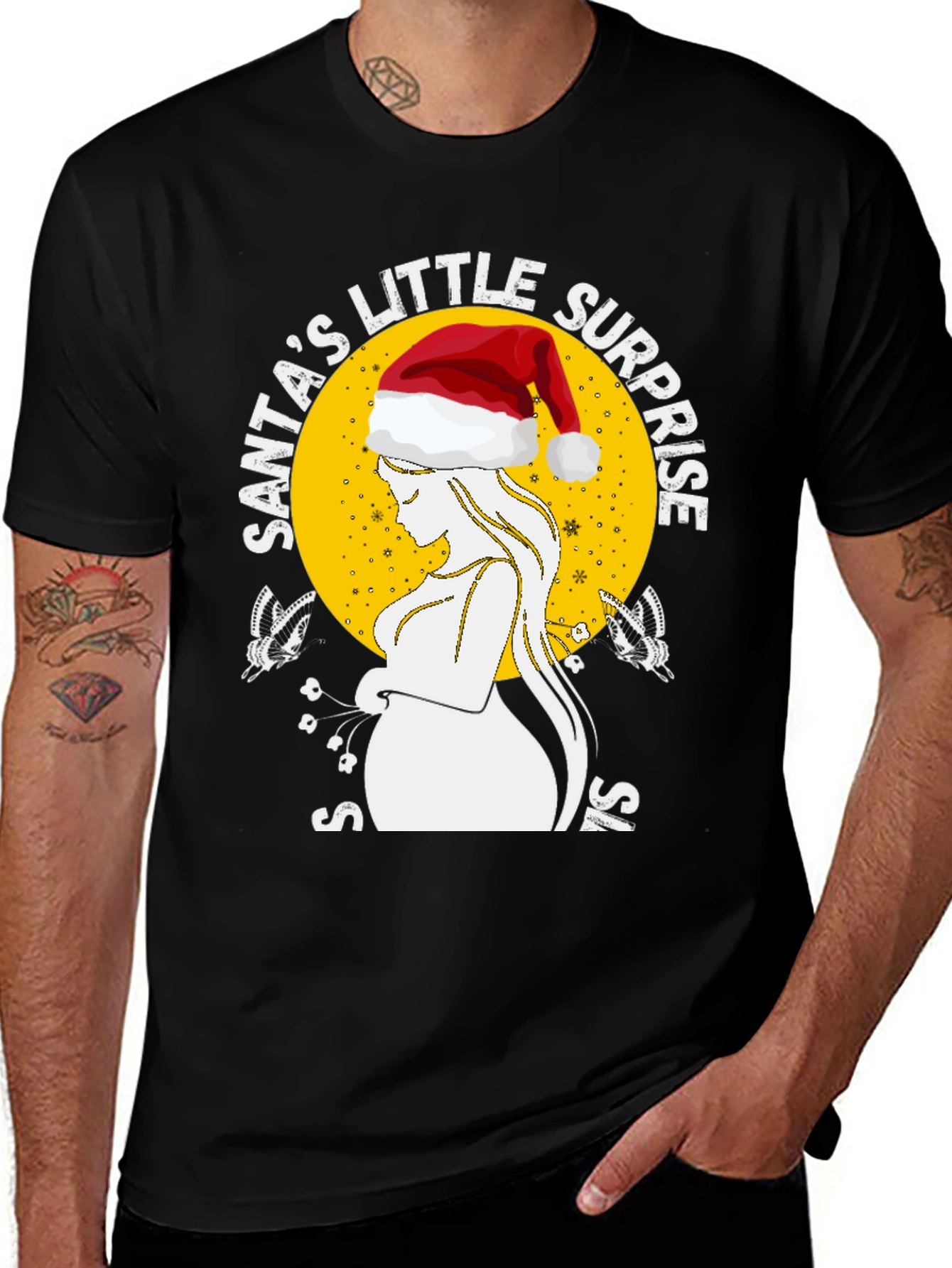 Variant 27 of Santa's Little Surprise Maternity Shirt