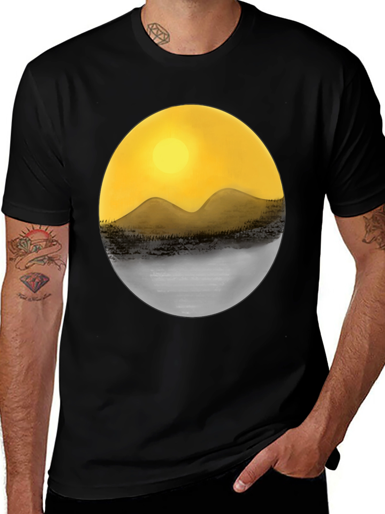 Variant 7 of Mountain Sunset Graphic Tee