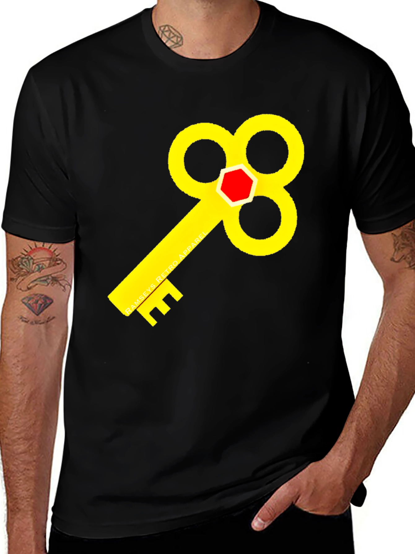 Variant 16 of Ramsays Retro Apparel T-Shirt - Key Design