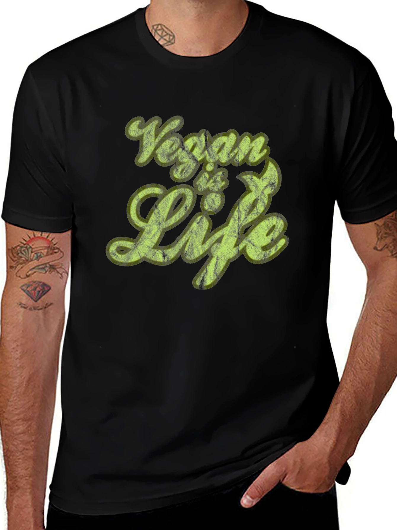 Variant 29 of Vegan is Life T-Shirt - Eco-Friendly Fashion
