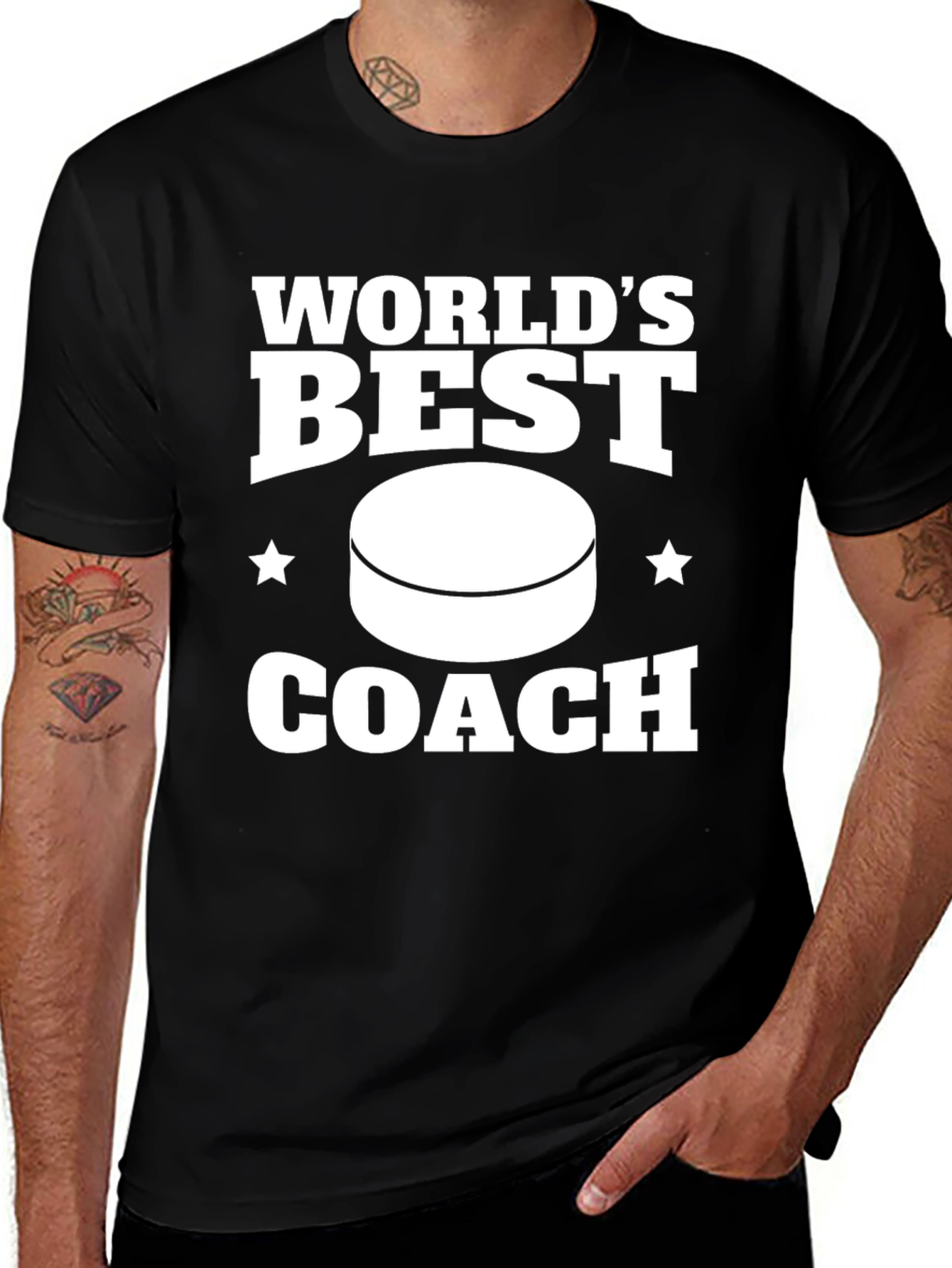 Variant 6 of World's Best Coach T-Shirt Hockey Gift