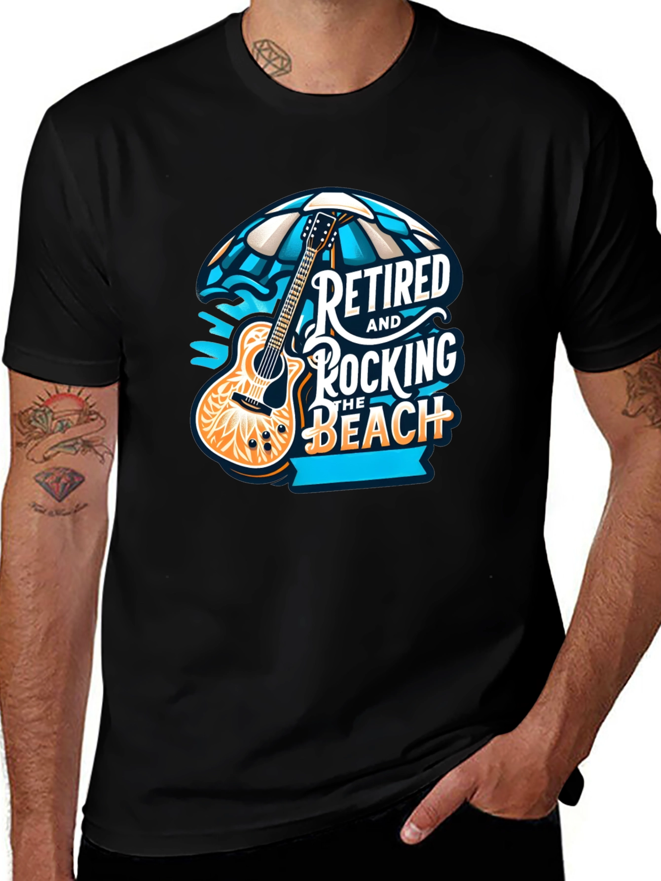 Variant 28 of Retired and Rocking the Beach T-Shirt