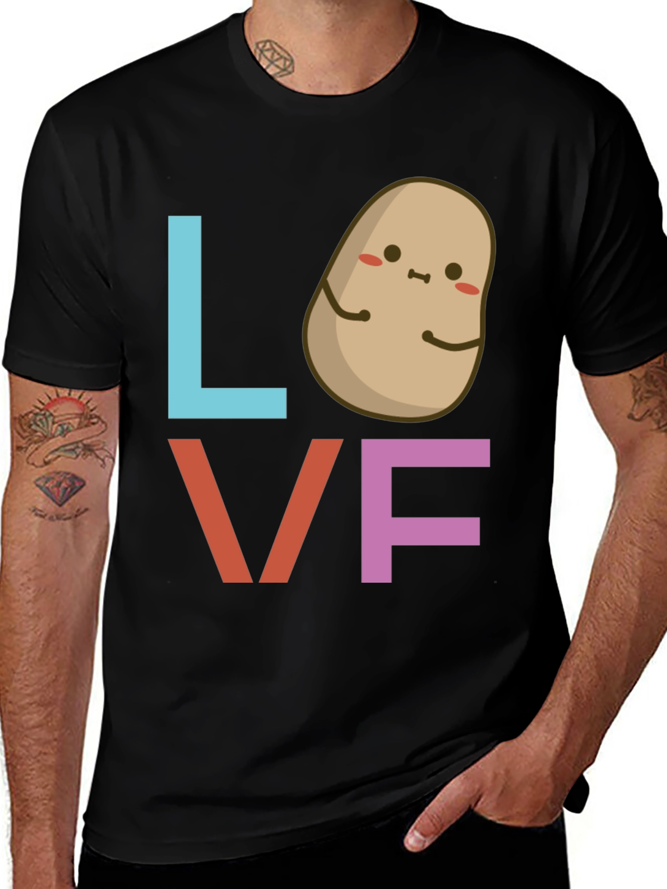 Variant 28 of I Love Potatoes Graphic Tee - Cute Foodie Shirt