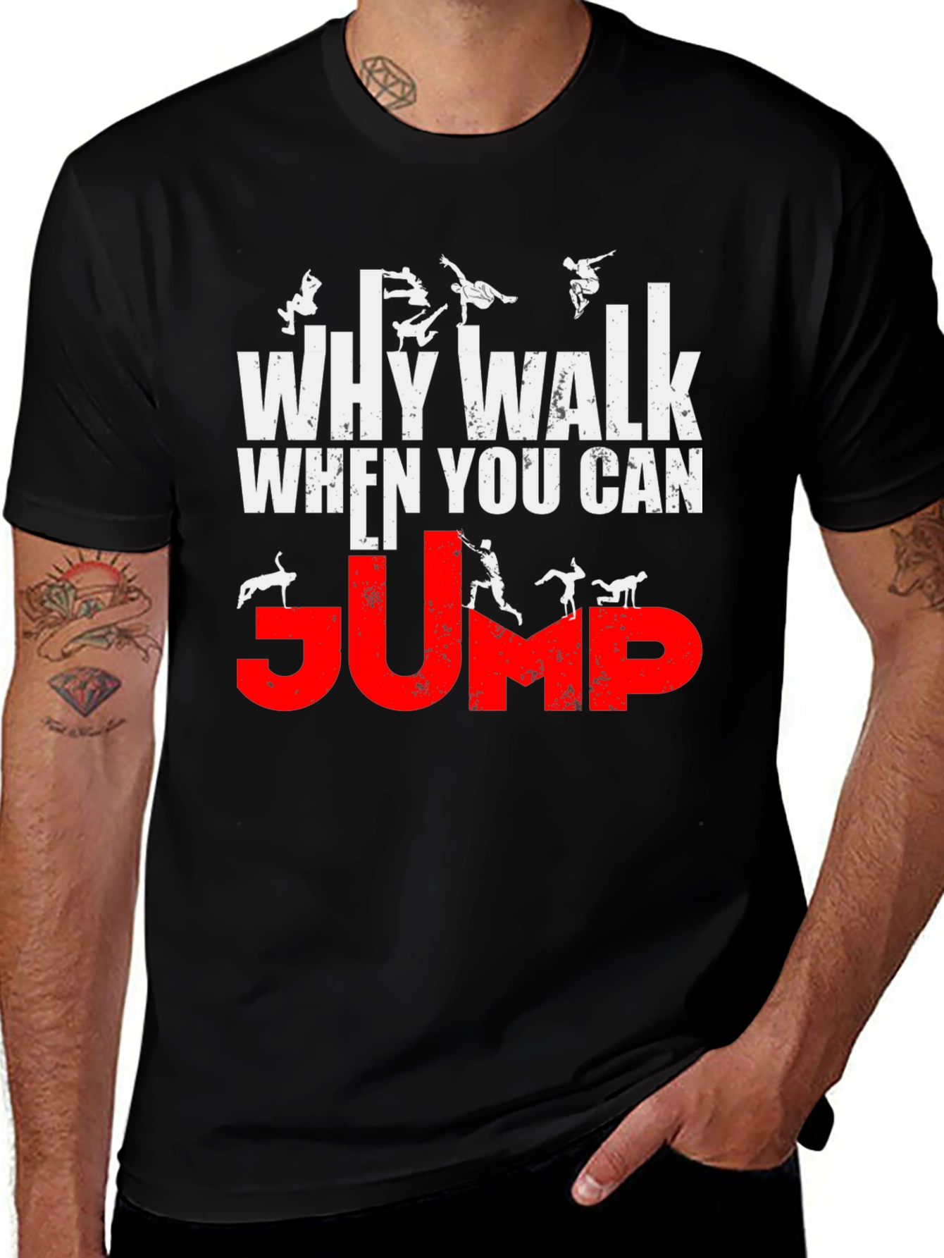 Variant 19 of Why Walk When You Can Jump T-Shirt
