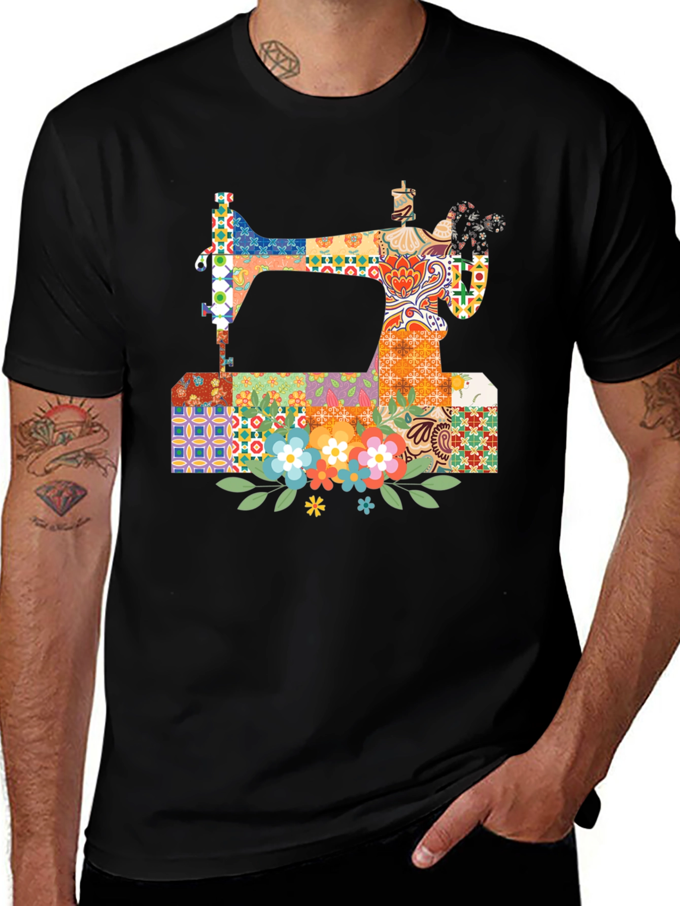Variant 3 of Sewing Machine Floral T-Shirt