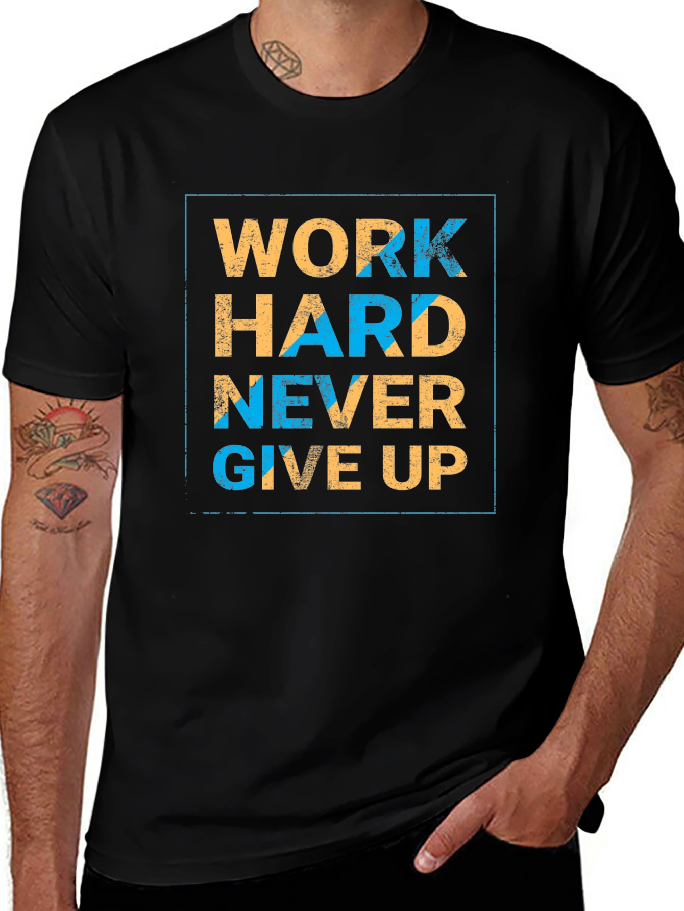 Variant 17 of Work Hard Never Give Up Graphic Tee