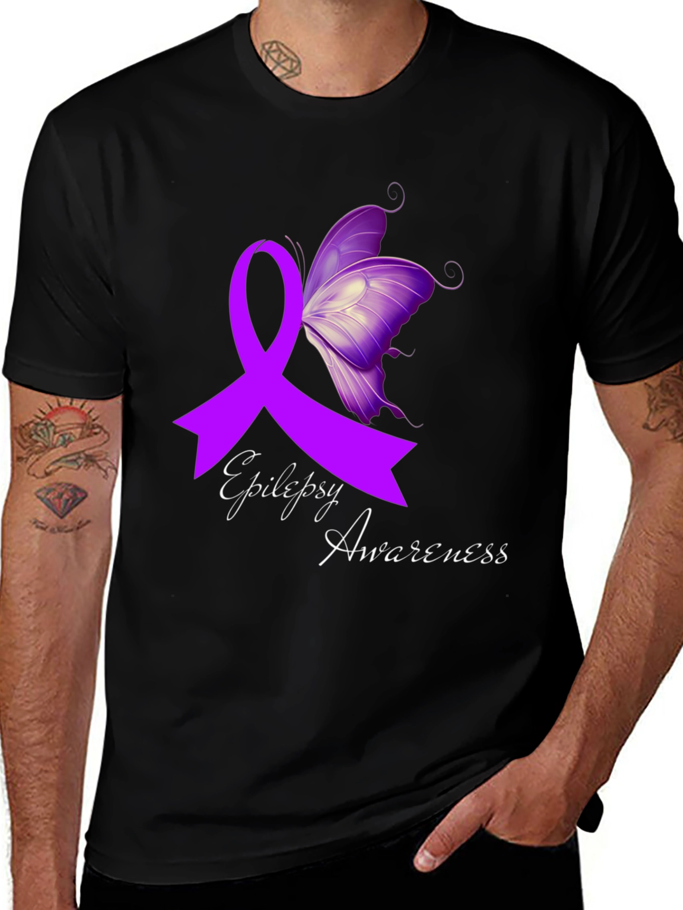 Variant 24 of Epilepsy Awareness Butterfly Ribbon T-Shirt