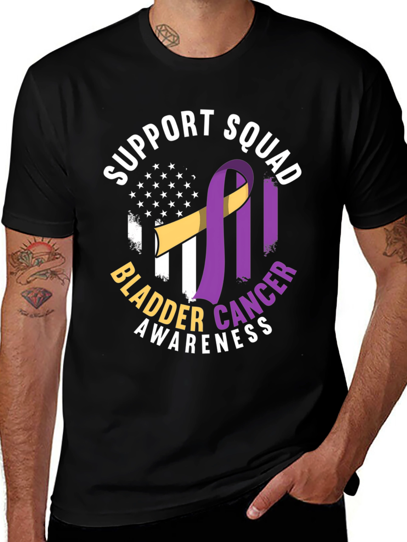 Bladder Cancer Awareness Support Squad T-Shirt