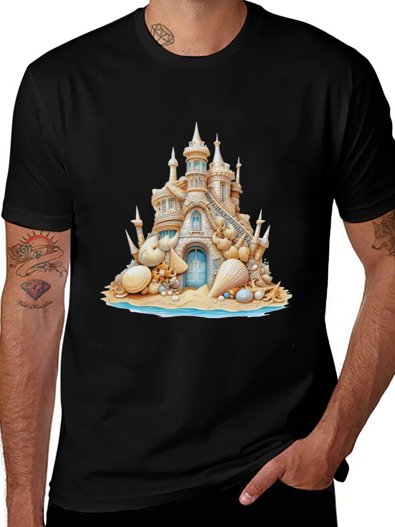 Variant 14 of Seashell Castle T-Shirt
