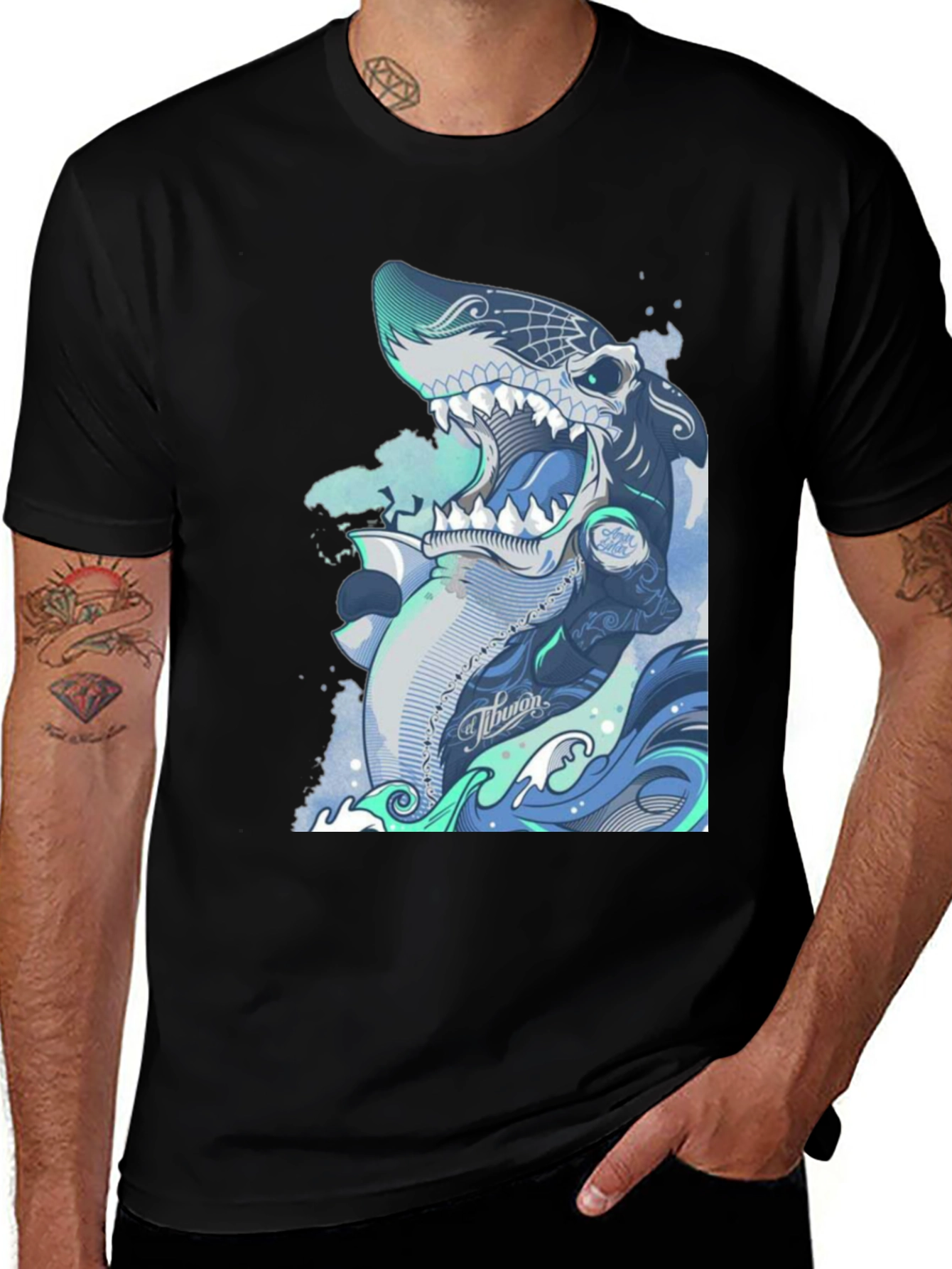 Shark Graphic Tee - Unique Ocean Inspired Design