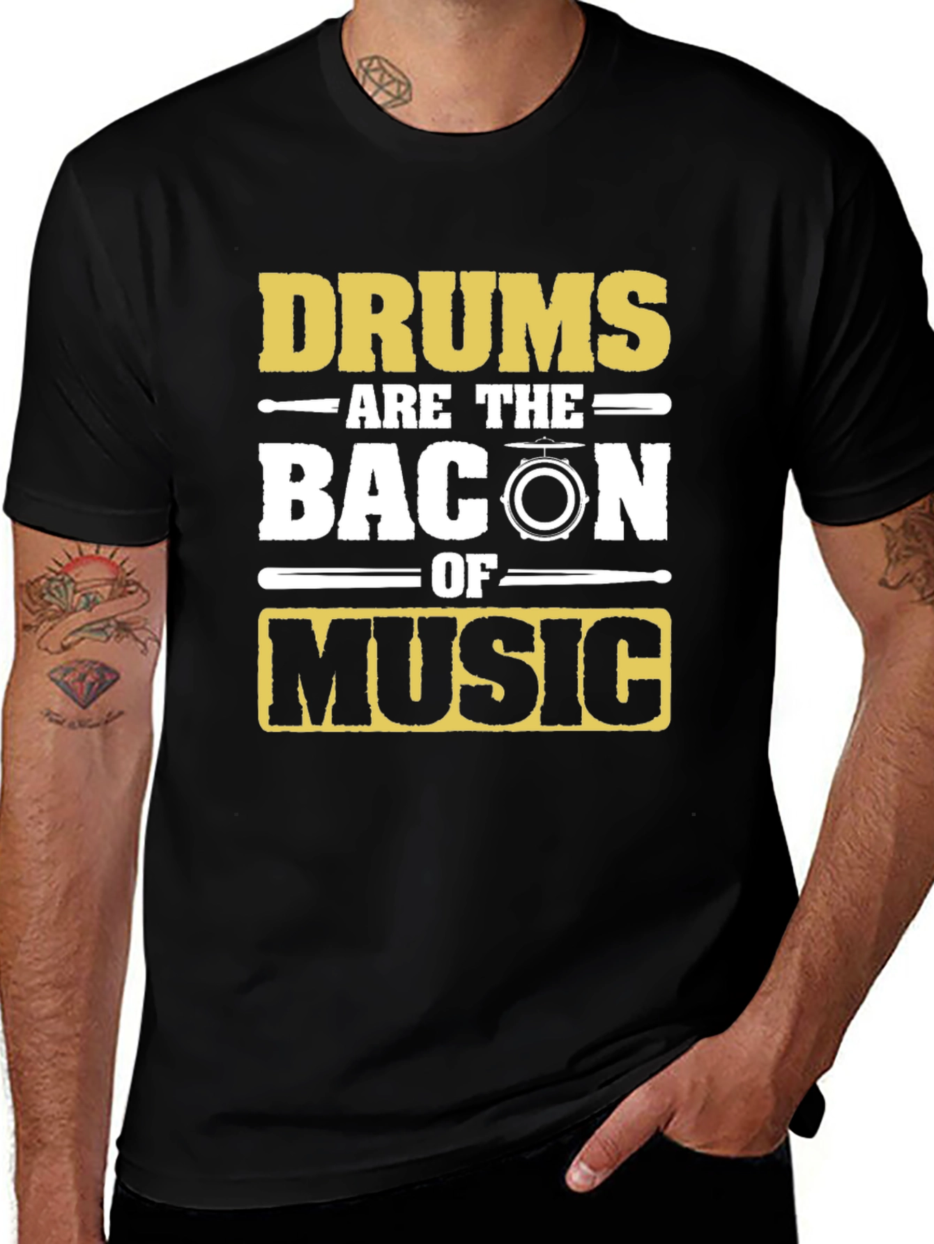 Variant 21 of Drums are the Bacon of Music T-Shirt