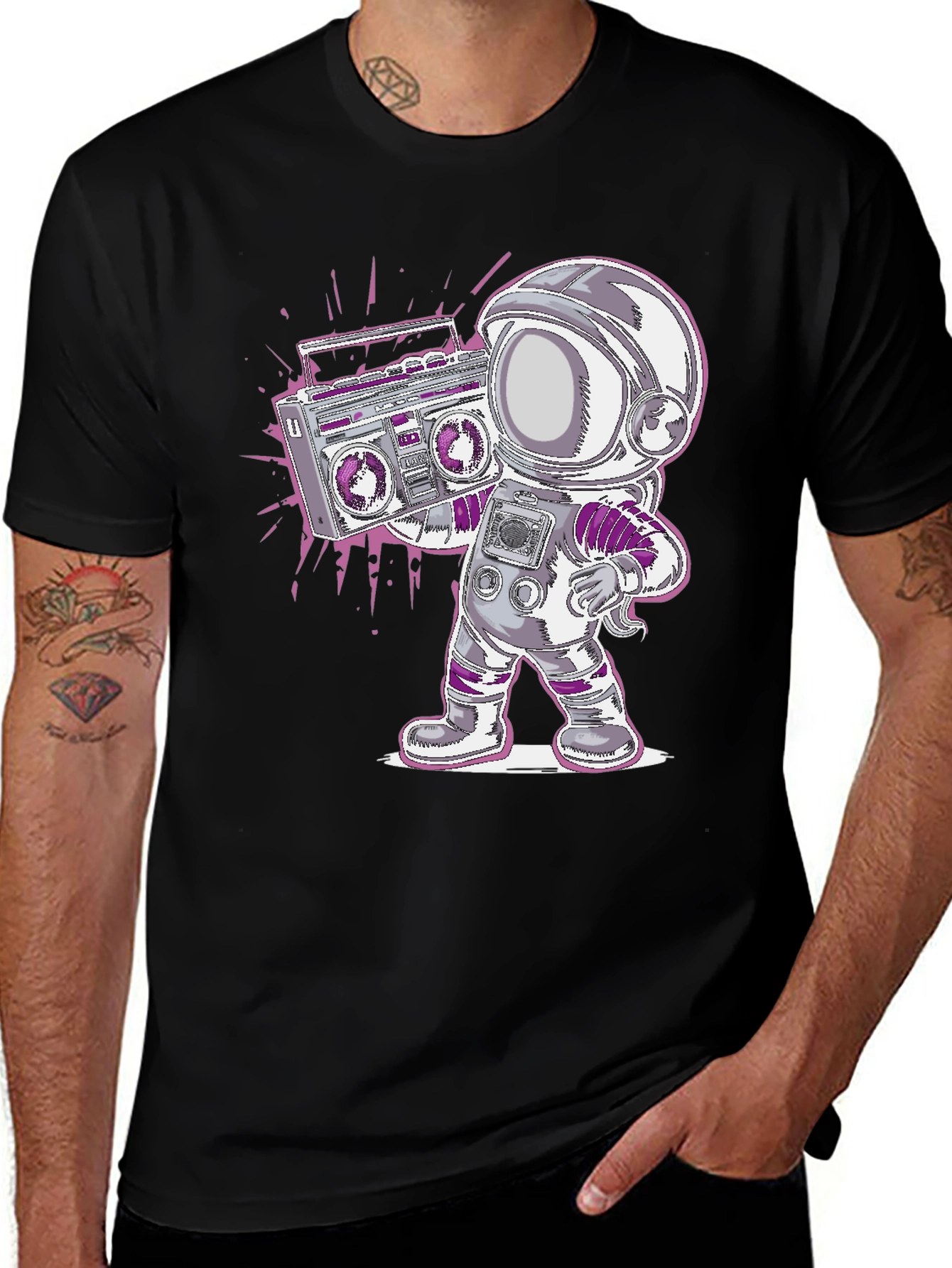 Variant 18 of Astronaut Boombox Graphic T-Shirt
