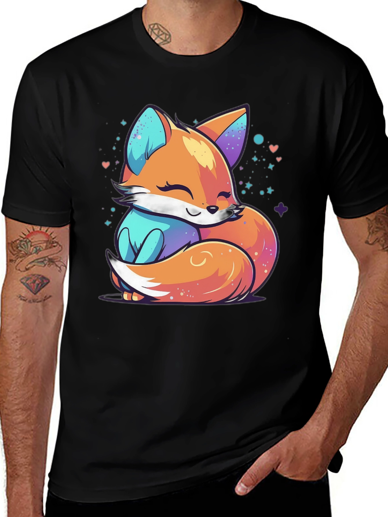 Variant 28 of Cute Cartoon Fox Graphic Tee - Unisex
