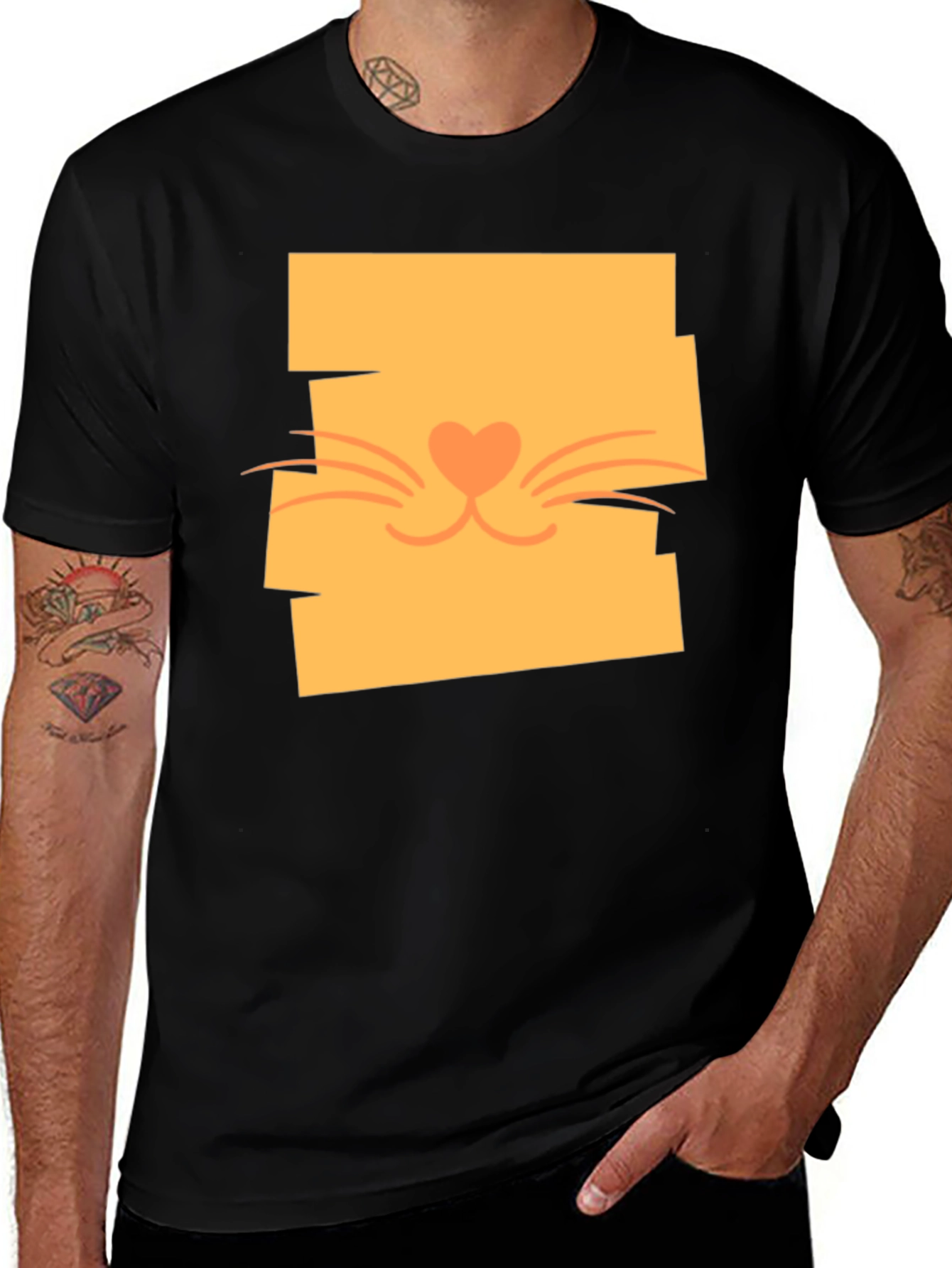 Variant 6 of Cute Cat Face Graphic Tee - Stylish Casual Wear