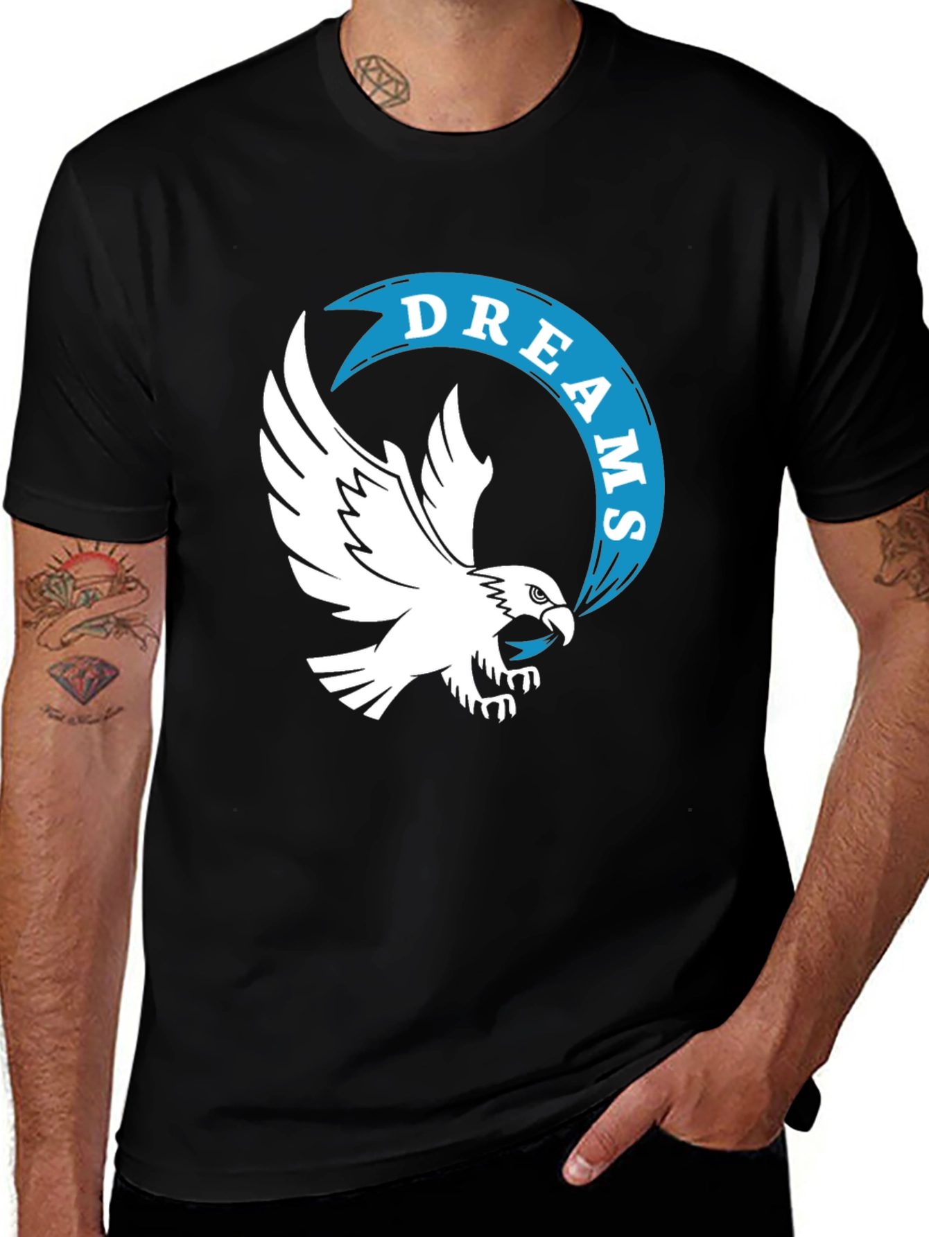 Variant 26 of Dreams Eagle Graphic T-Shirt - Black