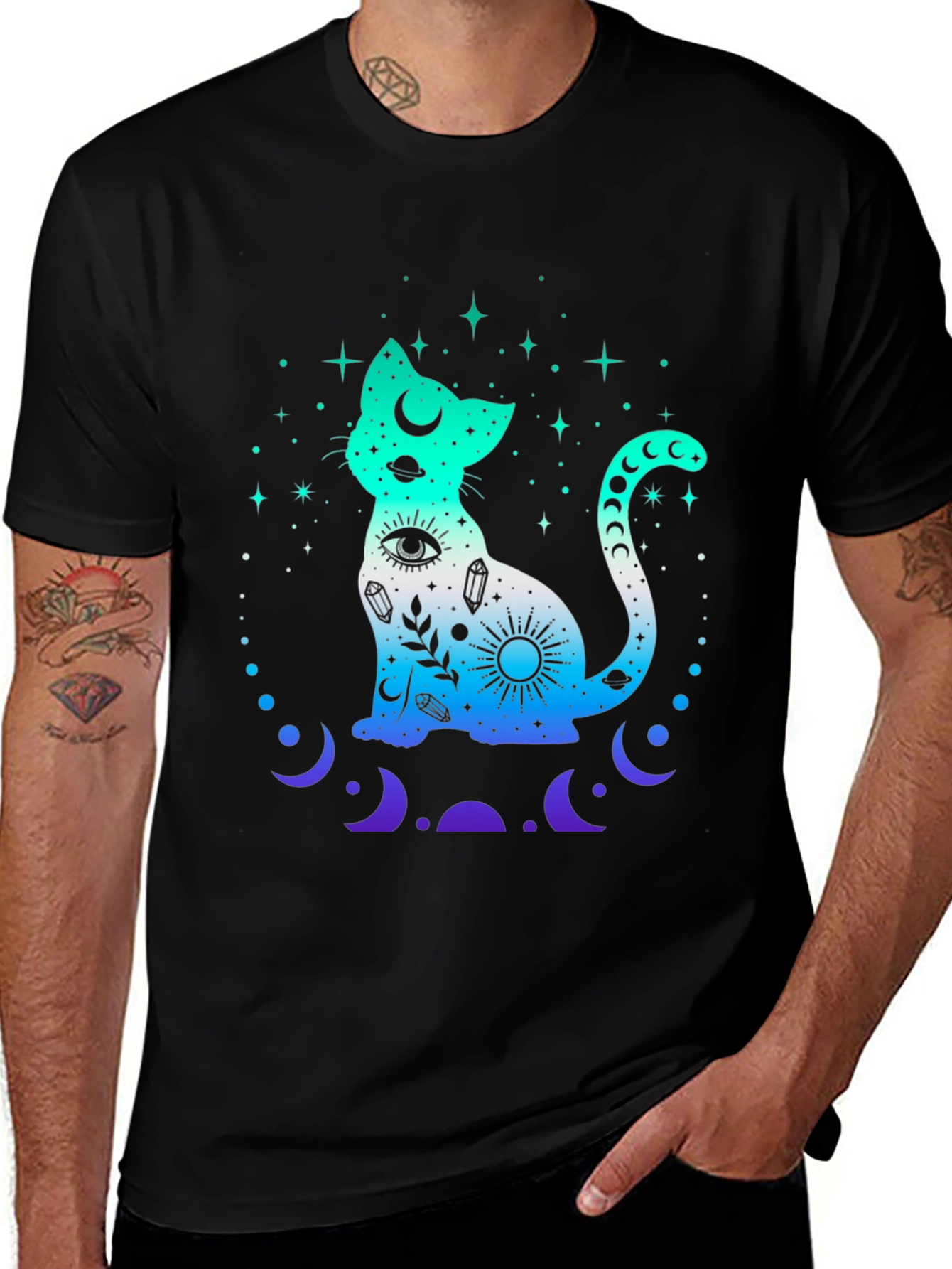 Variant 18 of Mystic Cat Graphic Tee - Unisex