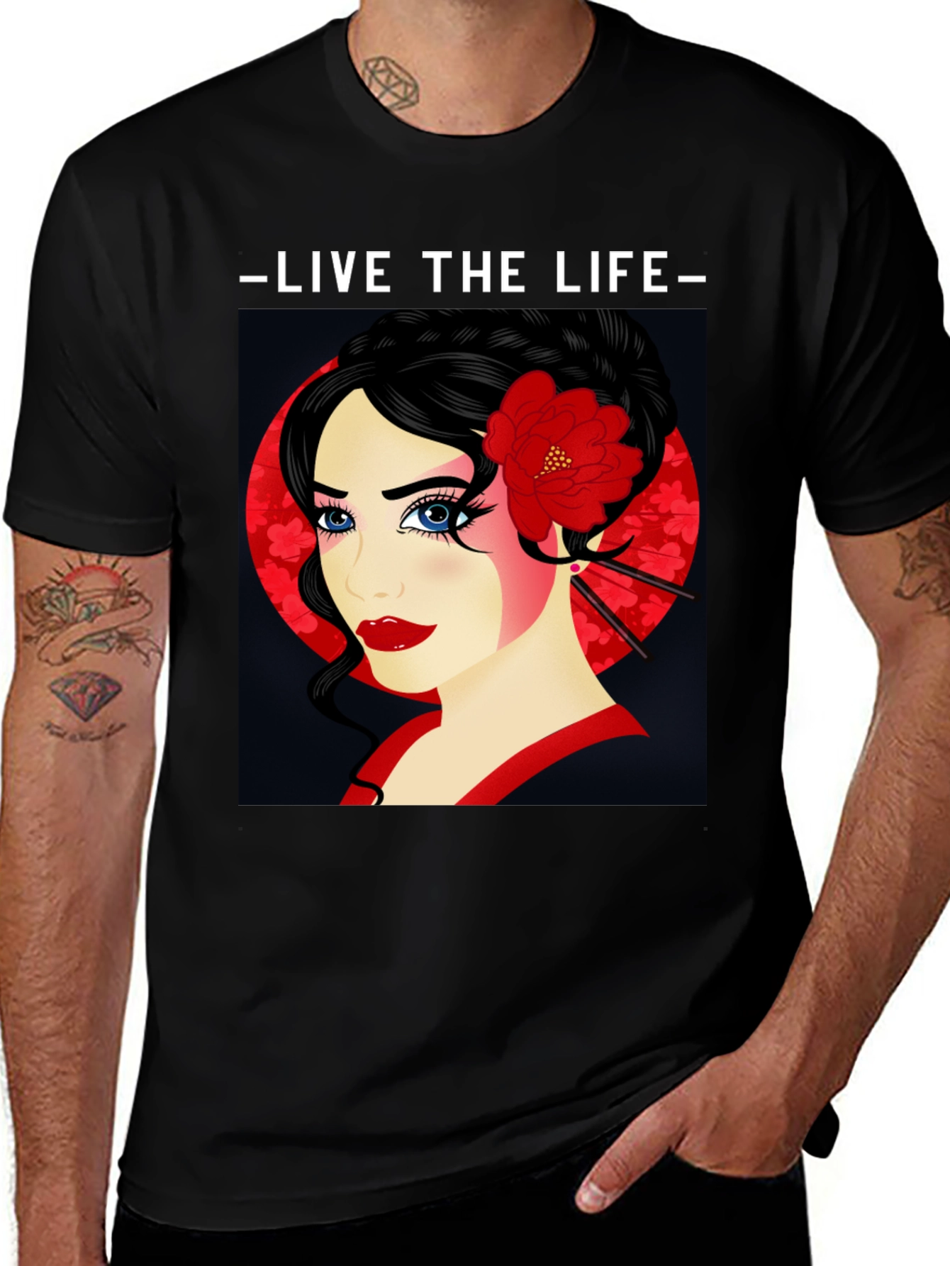 Geisha Graphic Print T-Shirt