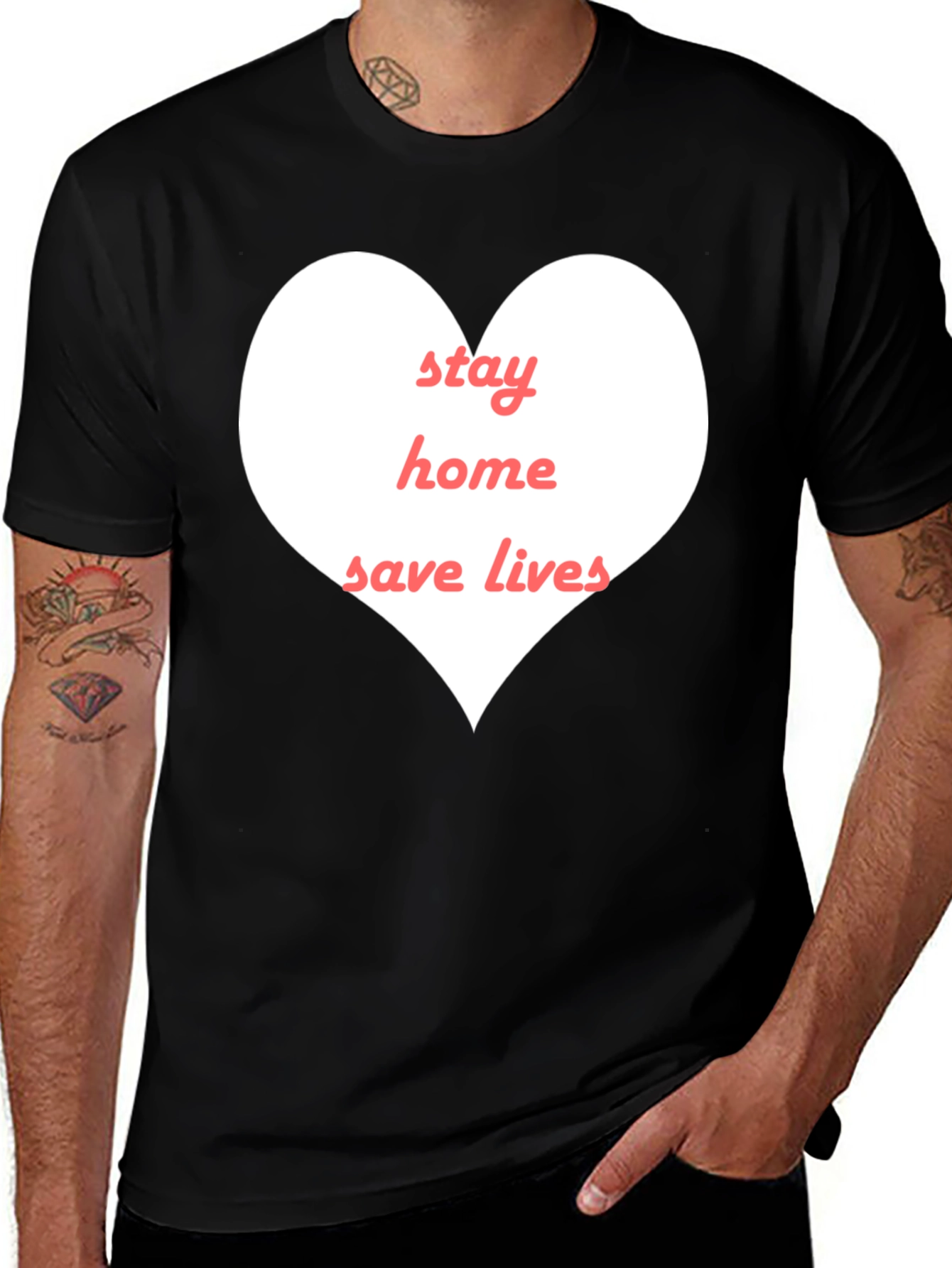 Variant 25 of Stay Home Save Lives Graphic Tee