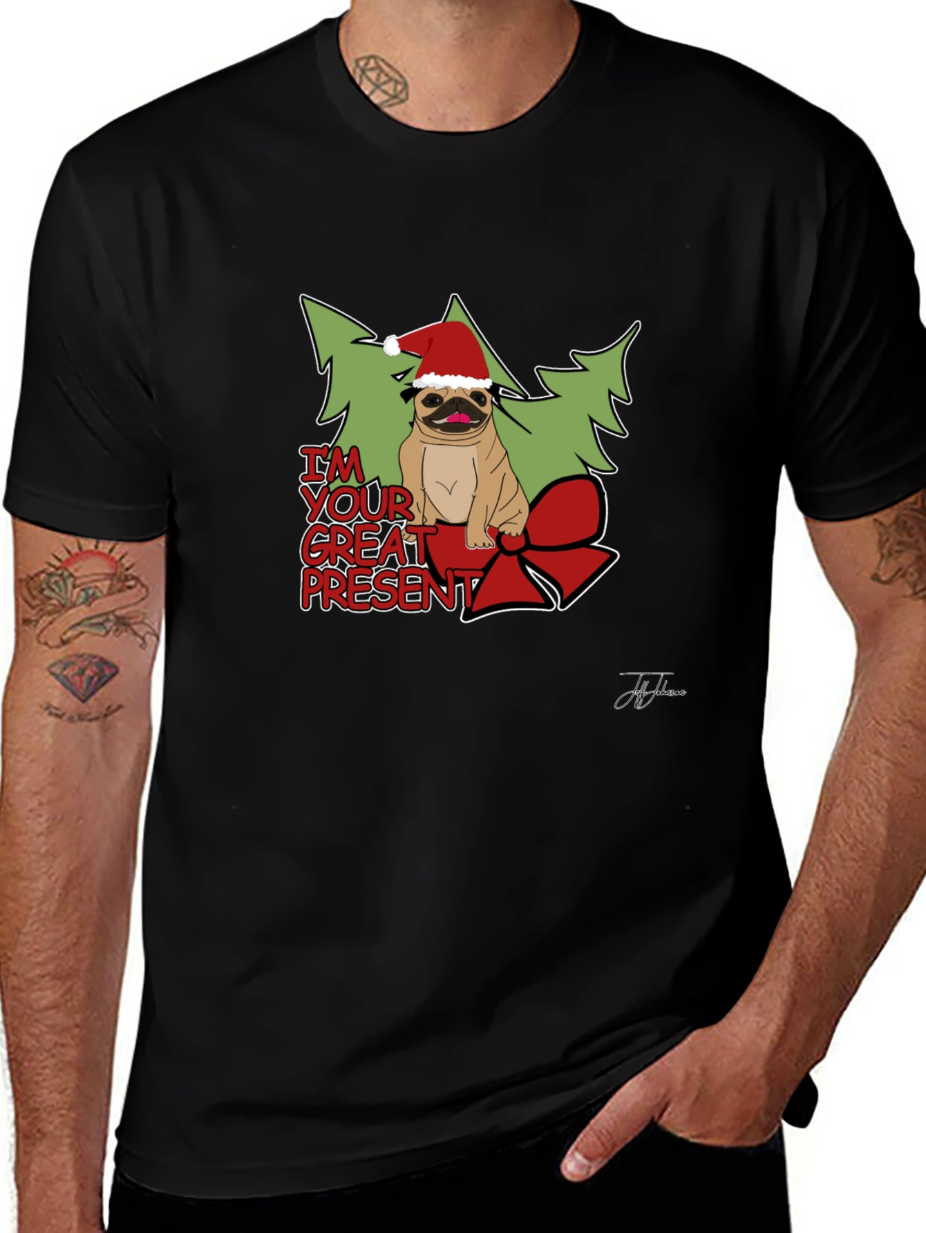 Variant 16 of Pug Christmas Gift T-Shirt