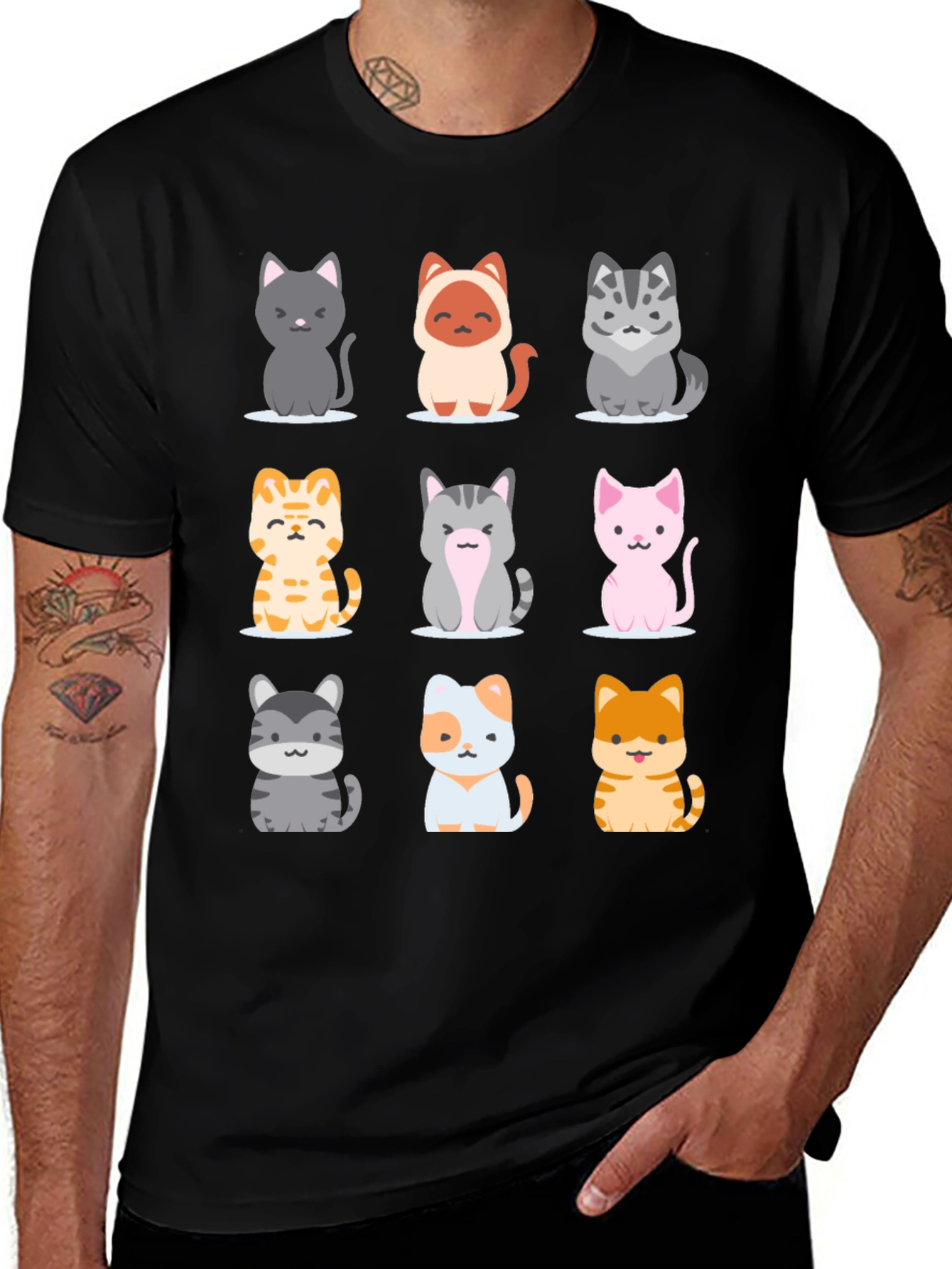 Variant 29 of Cute Cartoon Cat T-Shirt
