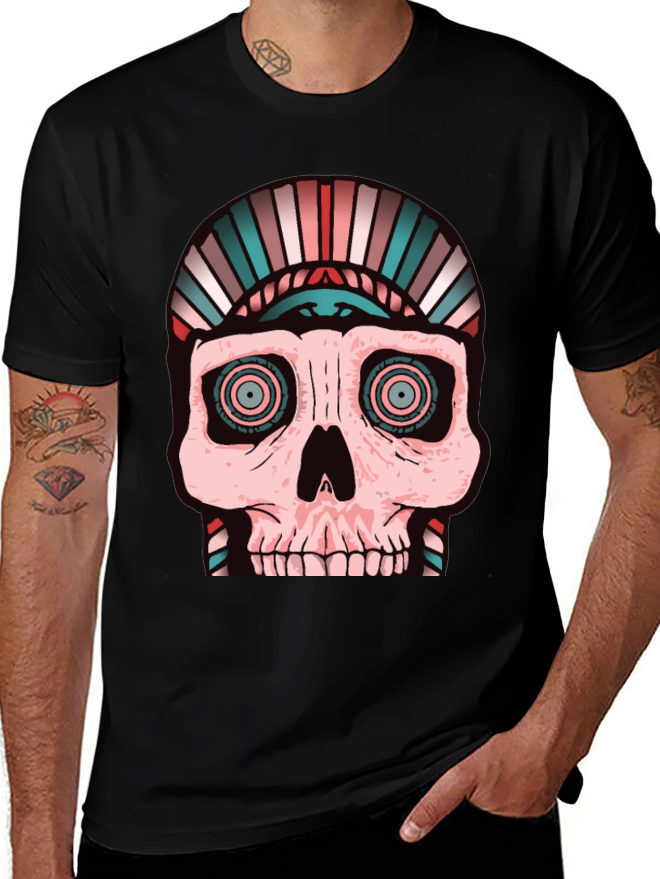 Variant 20 of Skull Graphic Tee - Black
