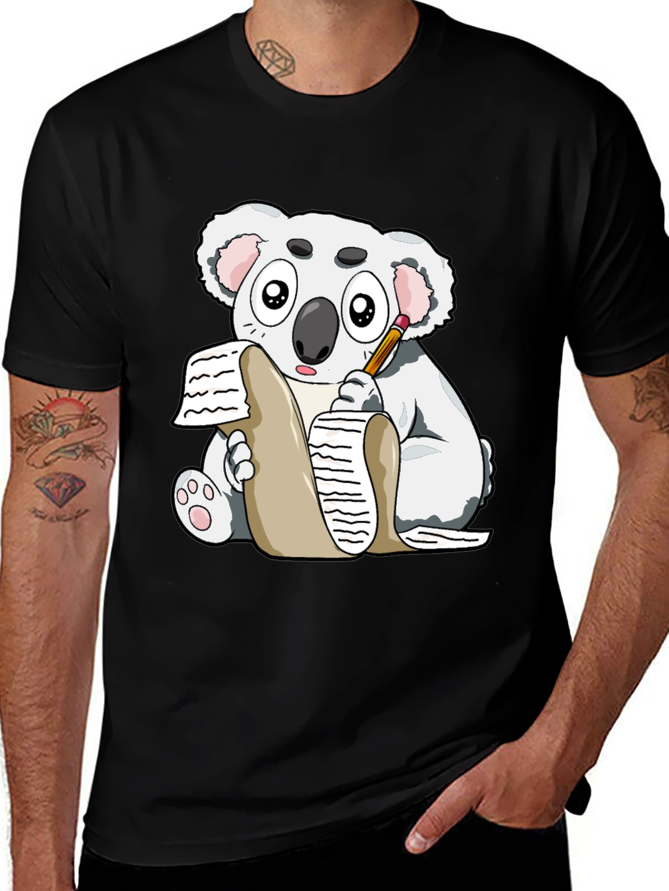 Variant 11 of Koala Bear List T-Shirt - Cute Cartoon Tee