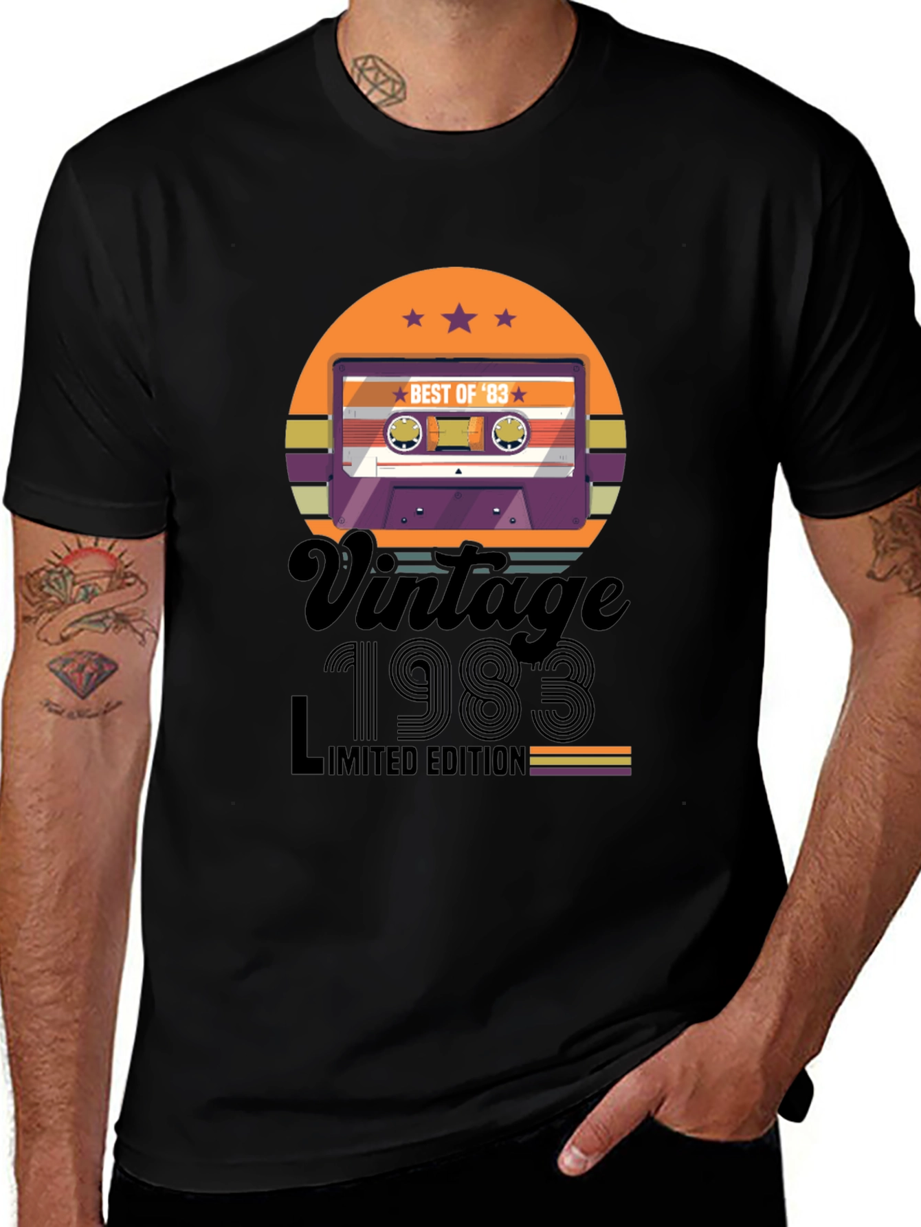 Variant 26 of Vintage 1983 Cassette Tape Graphic Tee