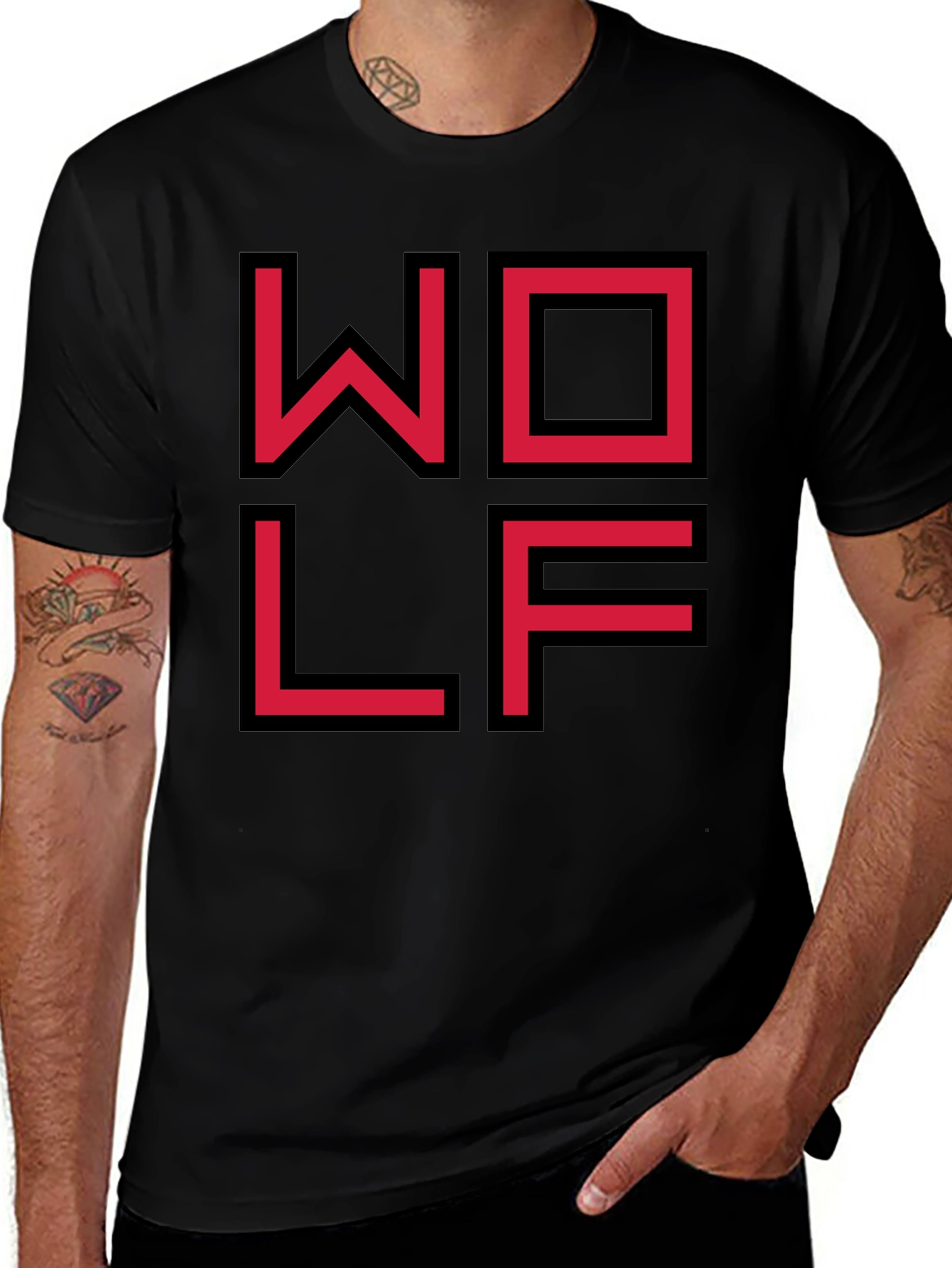Variant 25 of Geometric WOLF Graphic Tee - Modern Streetwear