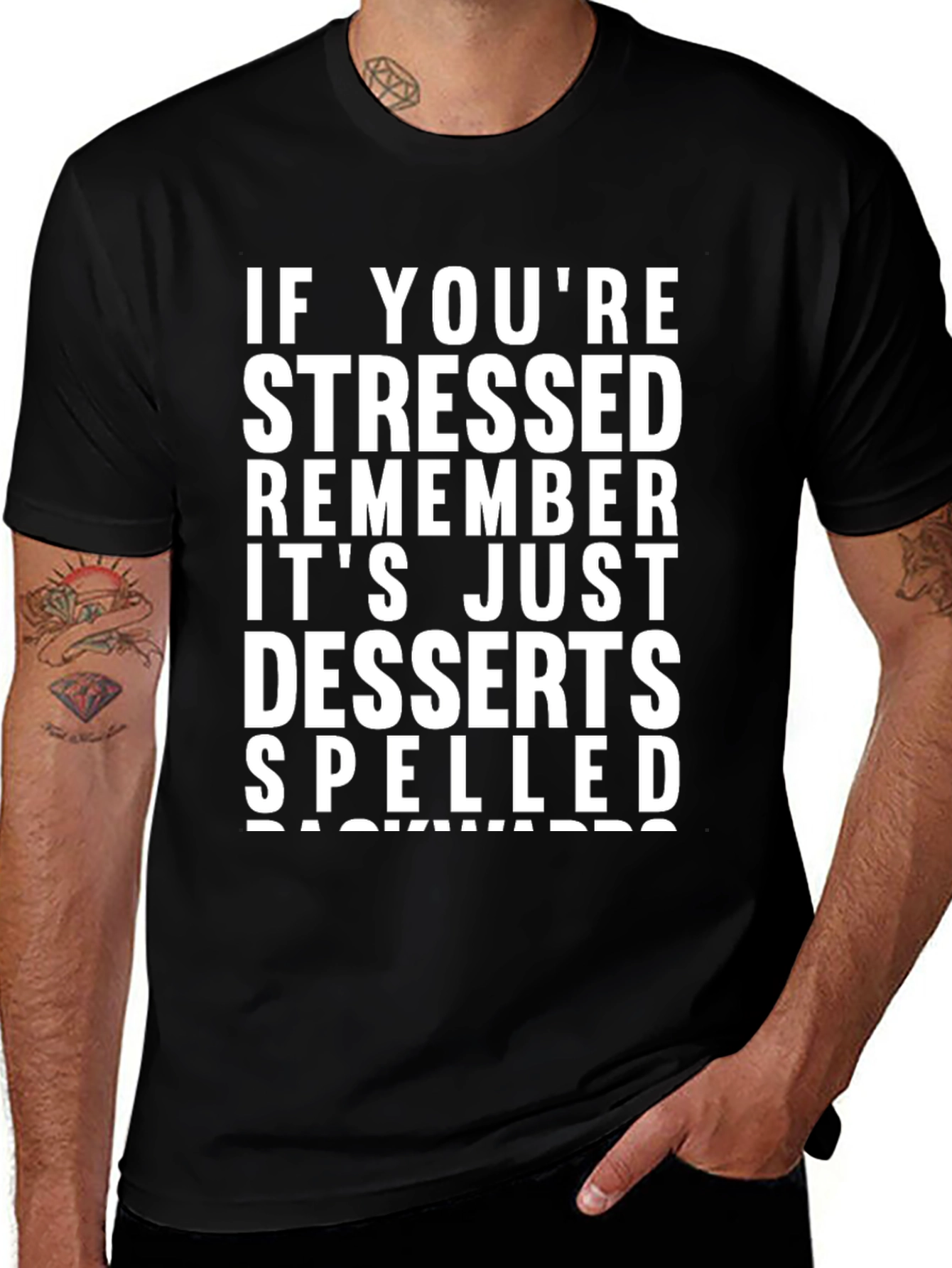 Variant 19 of Stressed Spelled Backwards T-Shirt